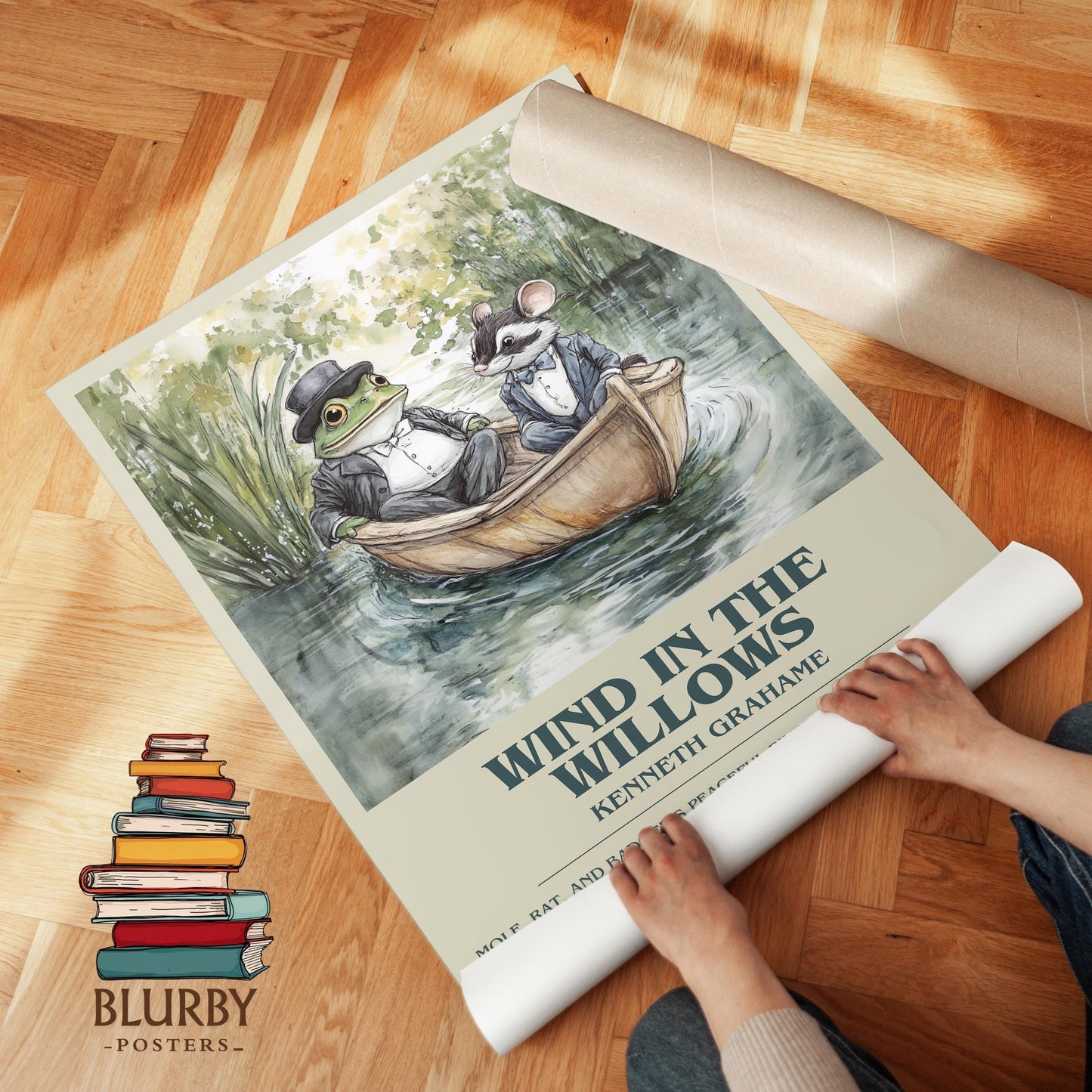 The Wind in the Willows book poster packaging – museum-quality print rolled in protective tube