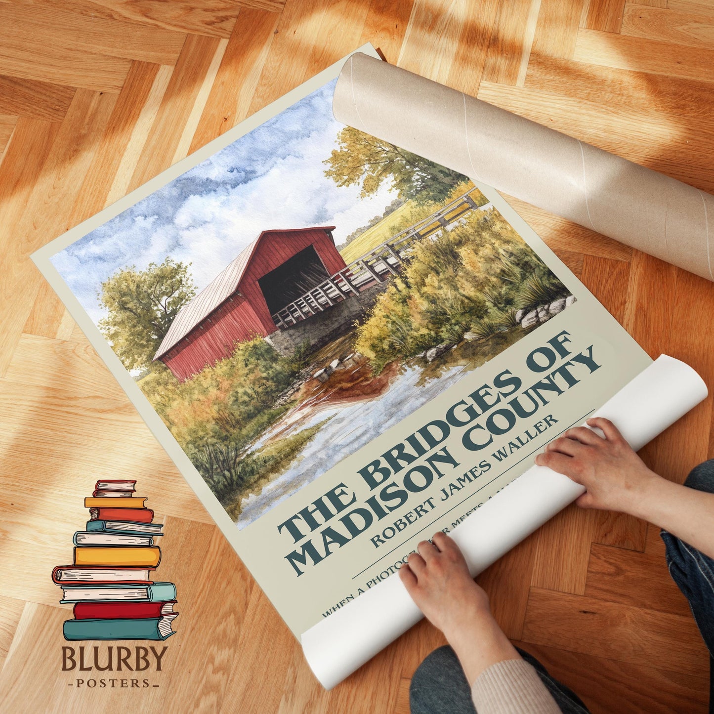The Bridges of Madison County book poster packaging – museum-quality print rolled in protective tube
