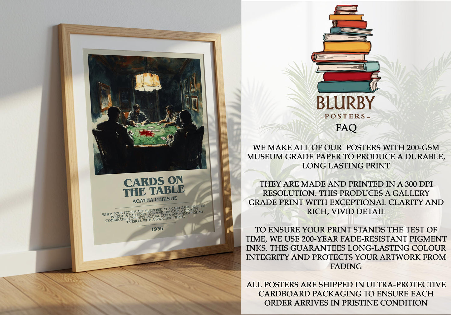 Cards On The Table by Agatha Christie | Descriptive Modern Book Art | Poster