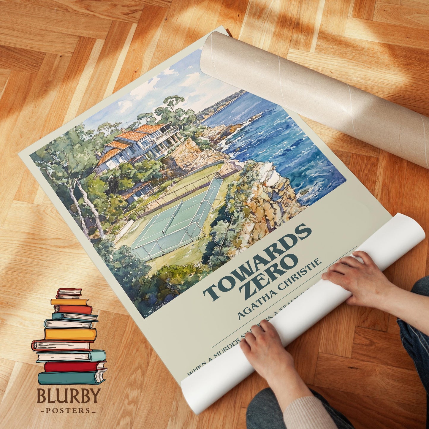 Towards Zero book poster packaging – museum-quality print rolled in protective tube