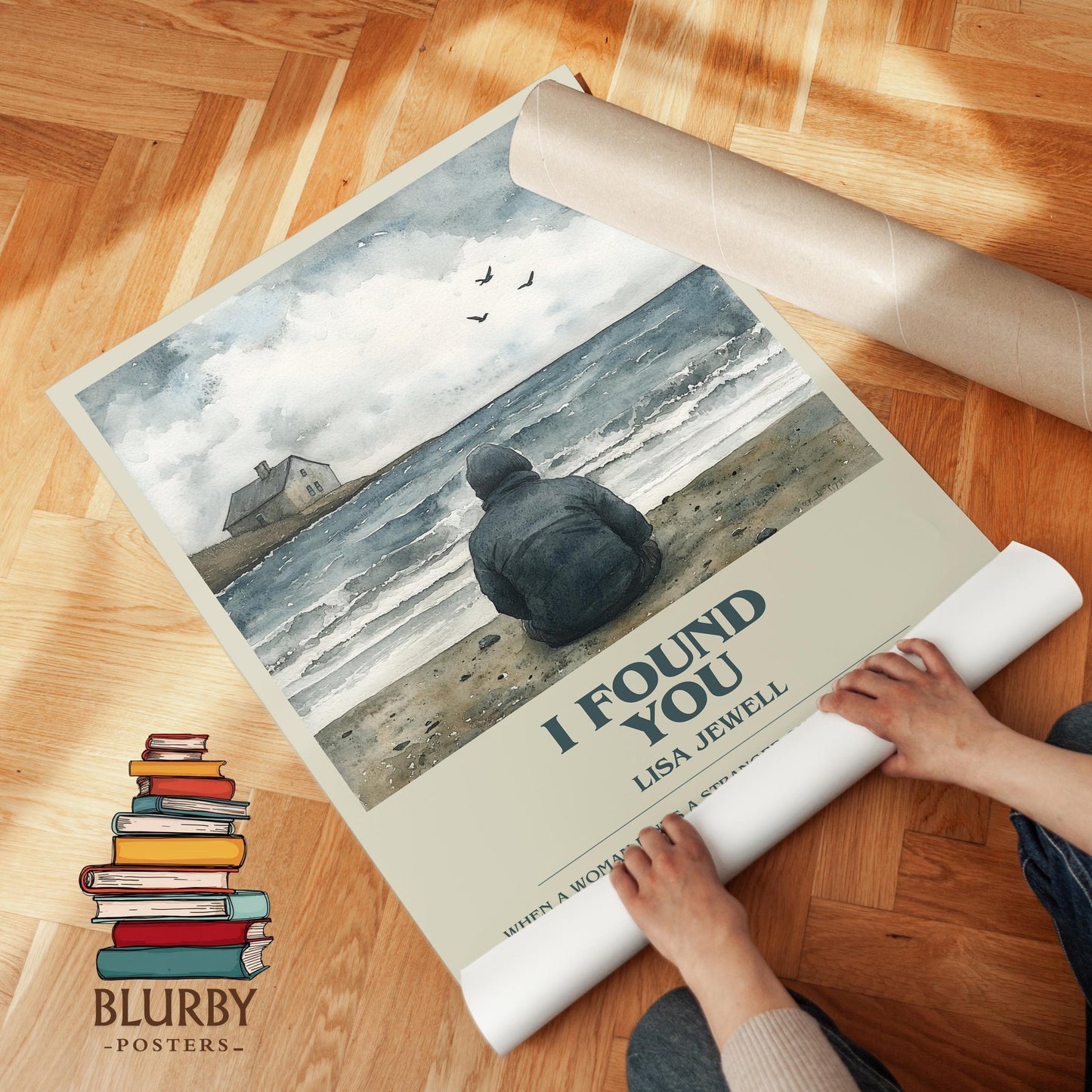 I Found You book poster packaging – museum-quality print rolled in protective tube