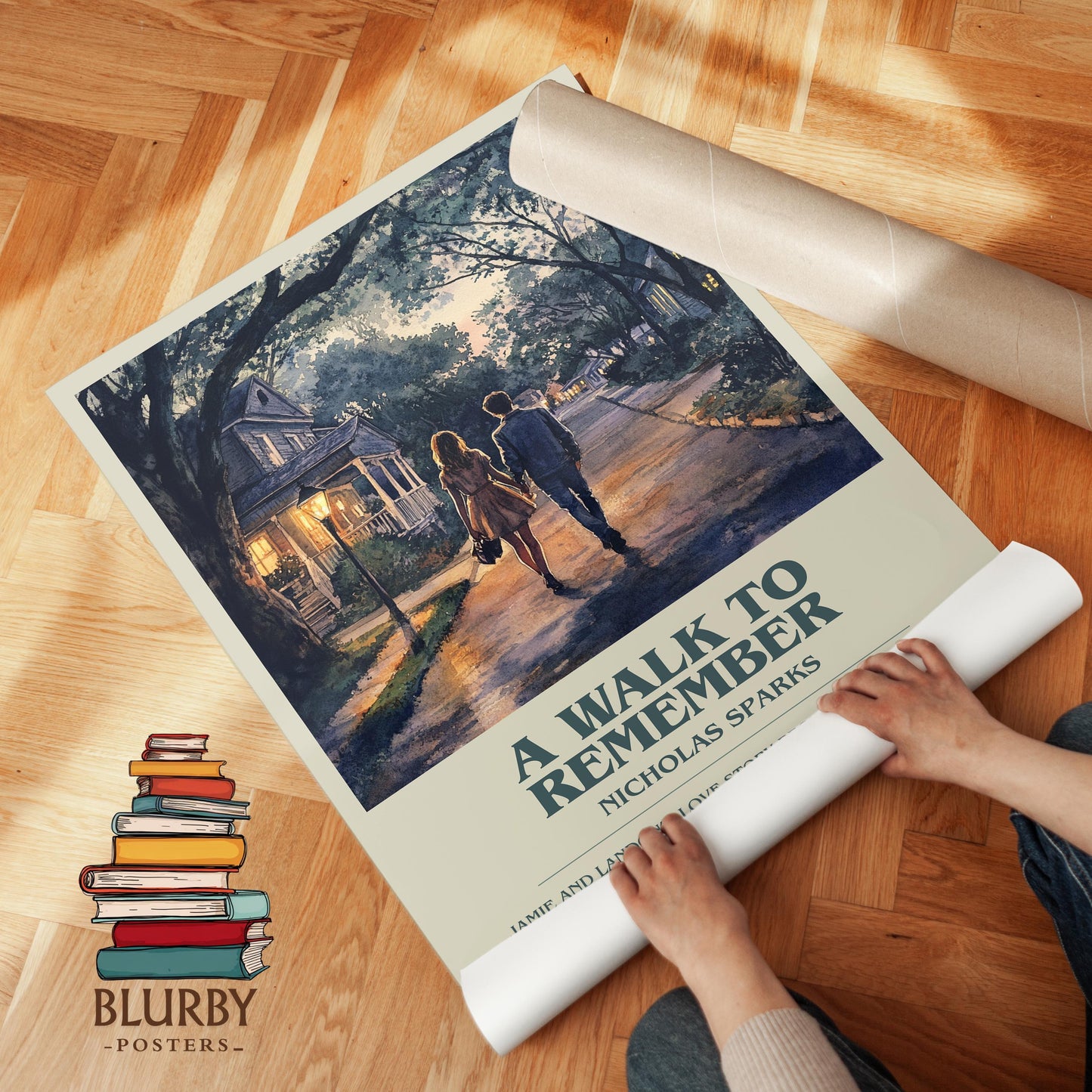 A Walk to Remember book poster packaging – museum-quality print rolled in protective tube