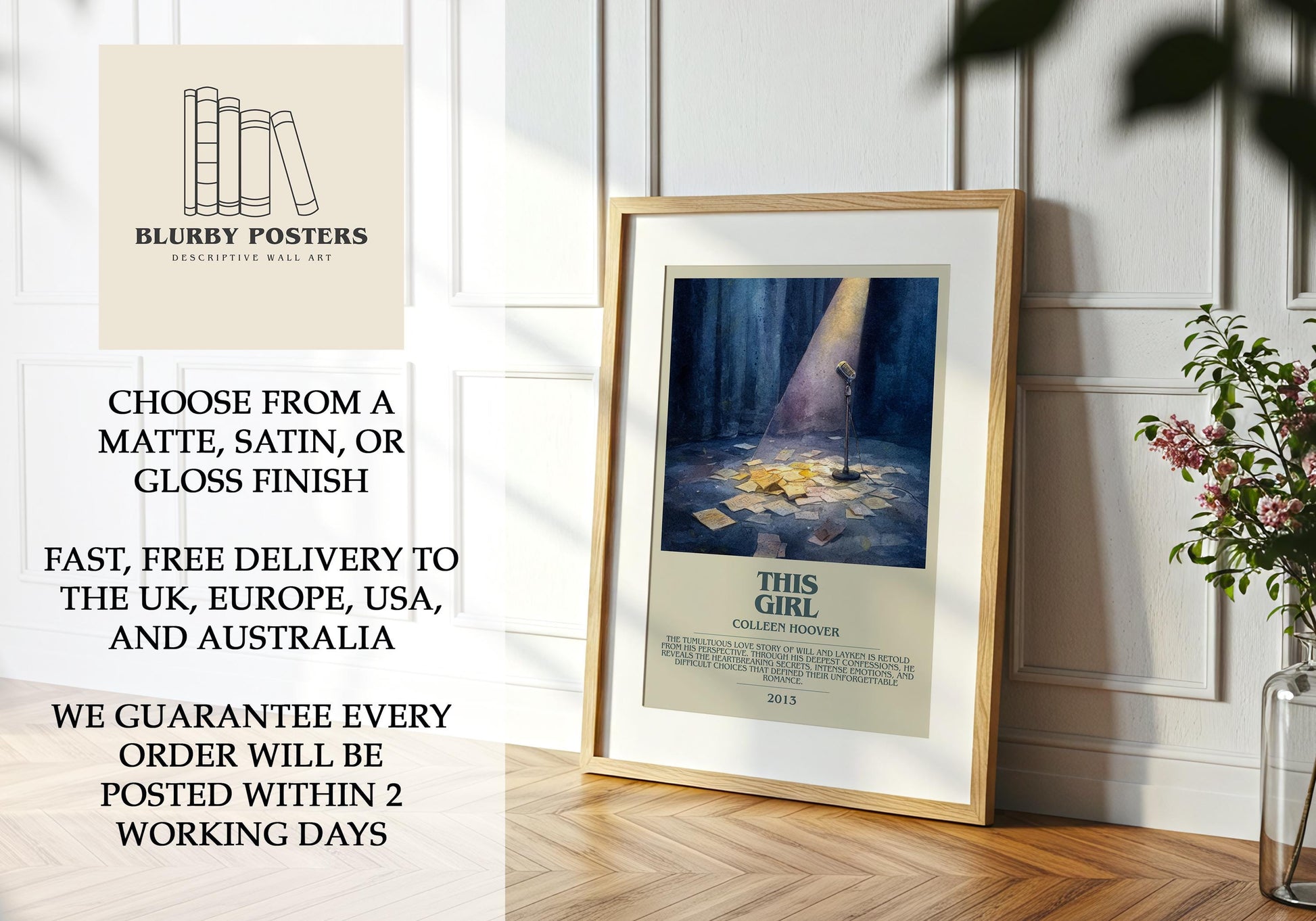 This Girl by Colleen Hoover | Descriptive Book Poster | Modern