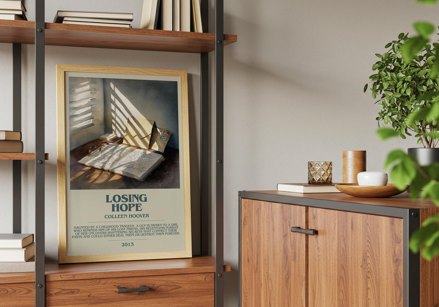 Loosing Hope by Colleen Hoover | Descriptive Book Poster | Modern