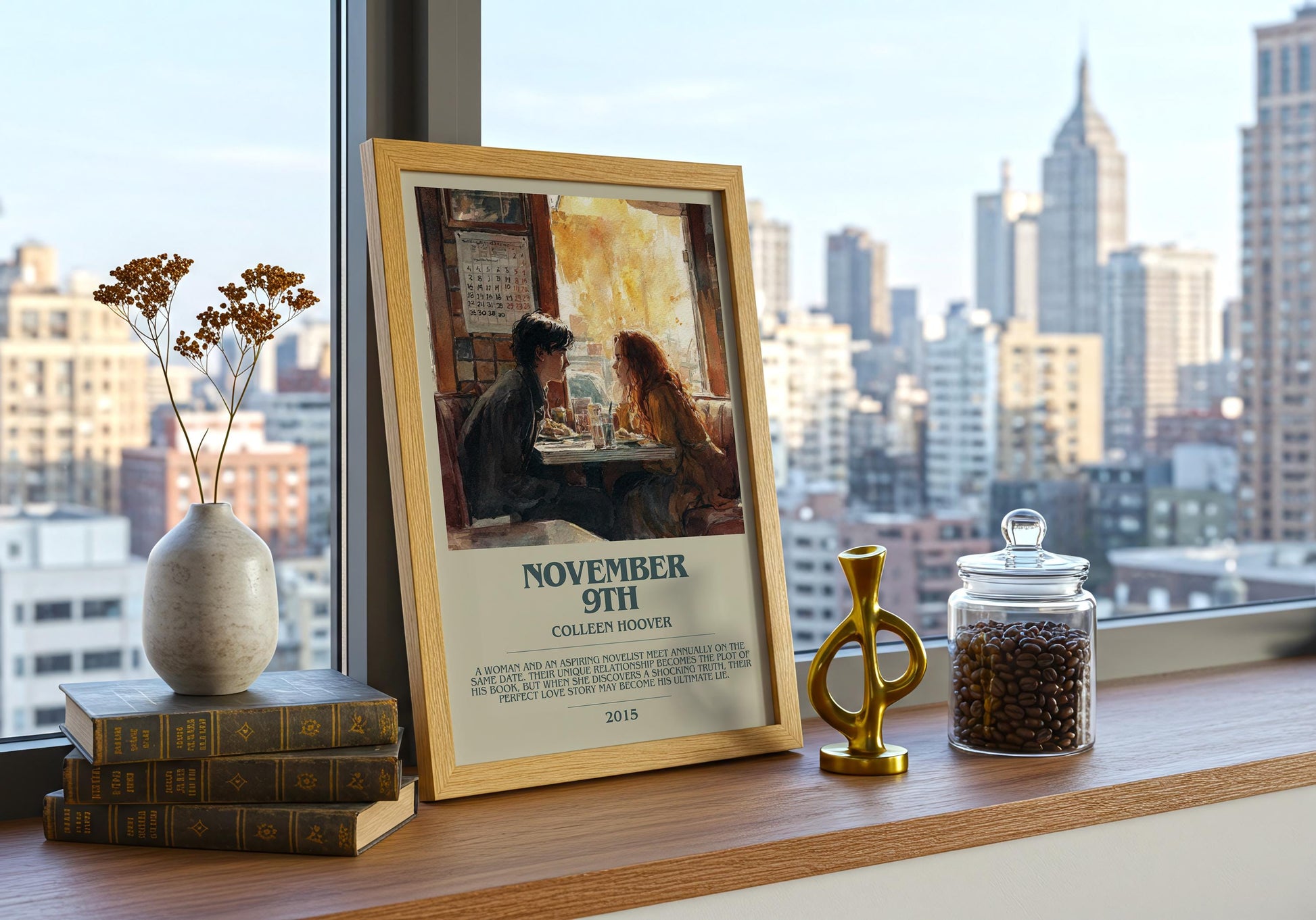 November 9th by Colleen Hoover | Descriptive Book Poster | Modern