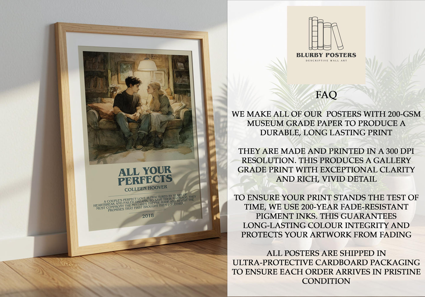 All Your Perfects by Colleen Hoover | Descriptive Book Poster | Modern