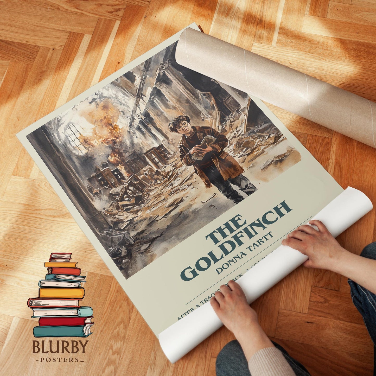 The Goldfinch book poster packaging – museum-quality print rolled in protective tube