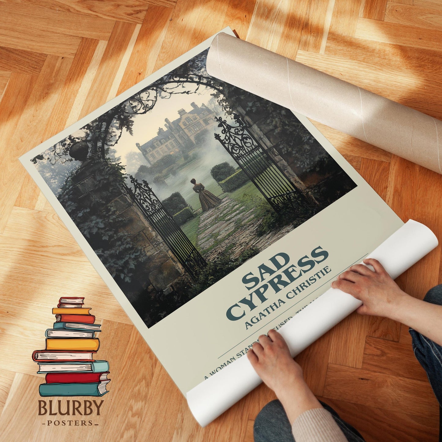 Sad Cypress book poster packaging – museum-quality print rolled in protective tube