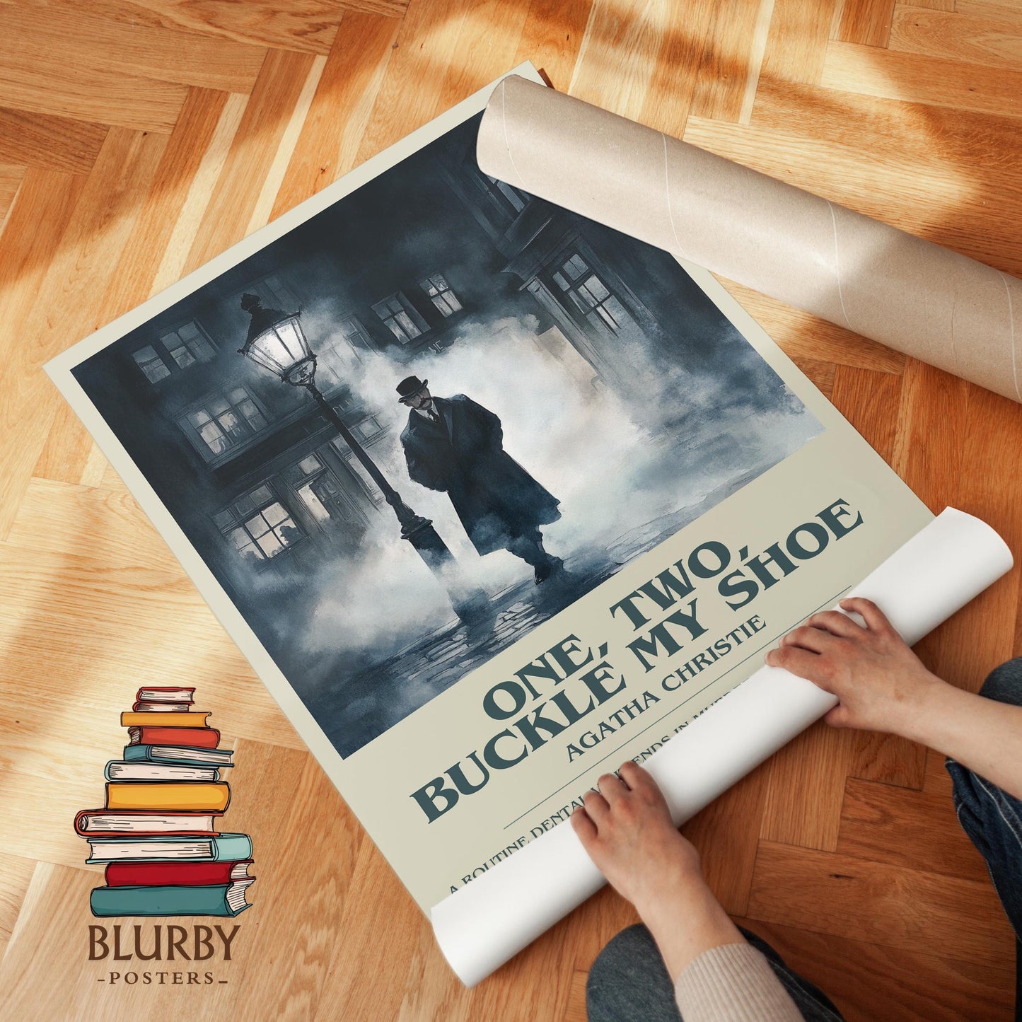 One, Two, Buckle My Shoe book poster packaging – museum-quality print rolled in protective tube