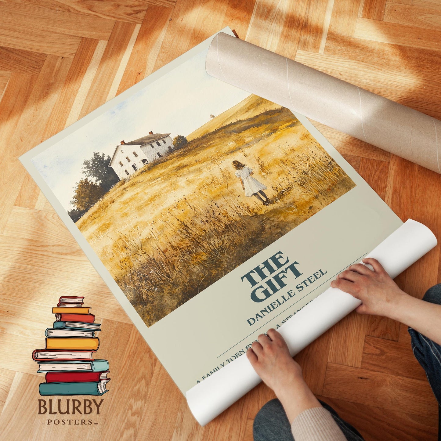The Gift book poster packaging – museum-quality print rolled in protective tube