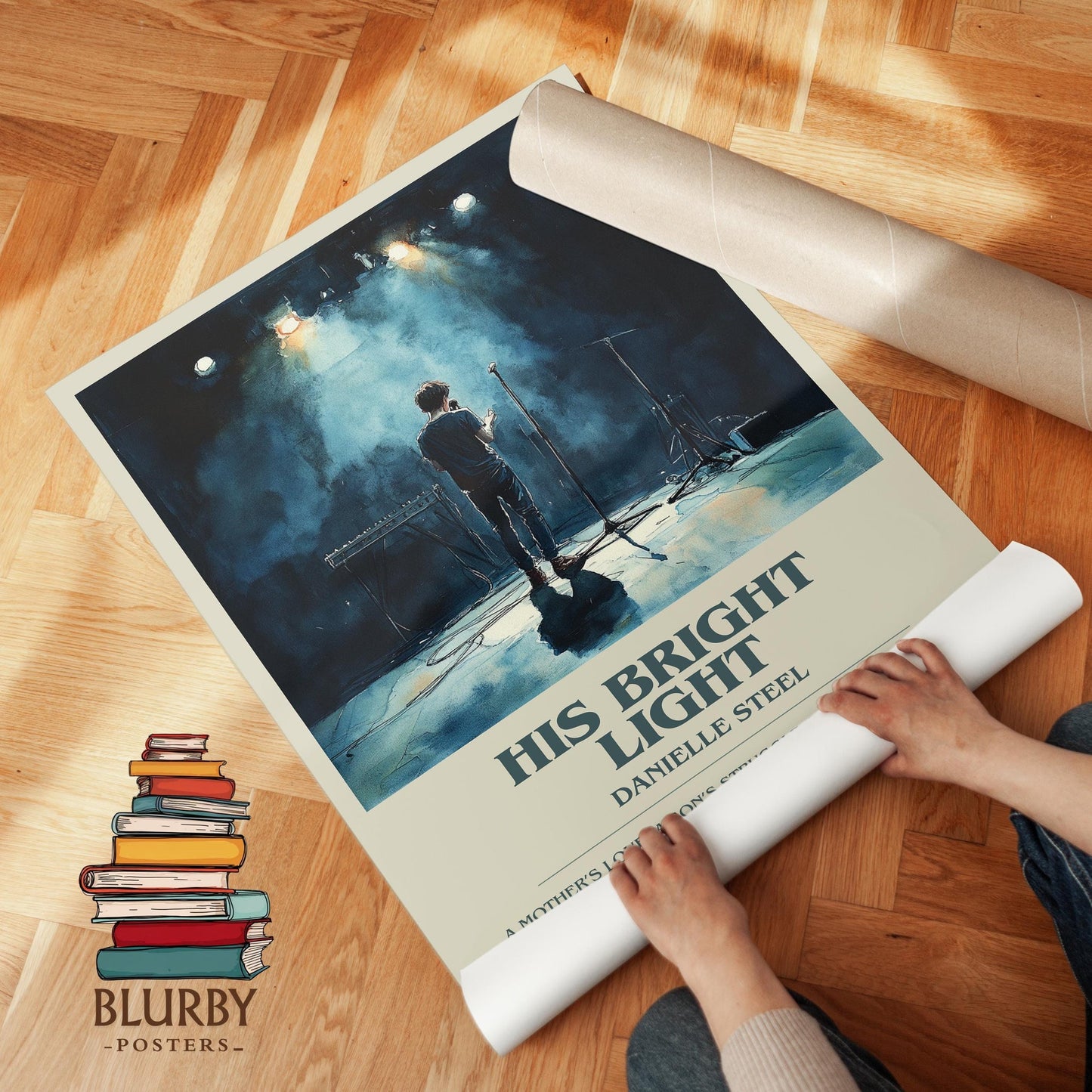 His Bright Light book poster packaging – museum-quality print rolled in protective tube