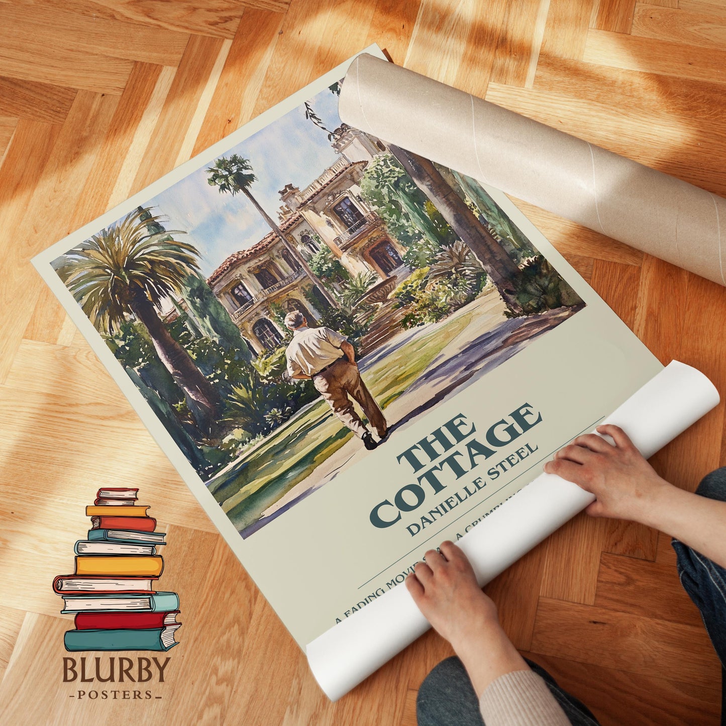 The Cottage book poster packaging – museum-quality print rolled in protective tube