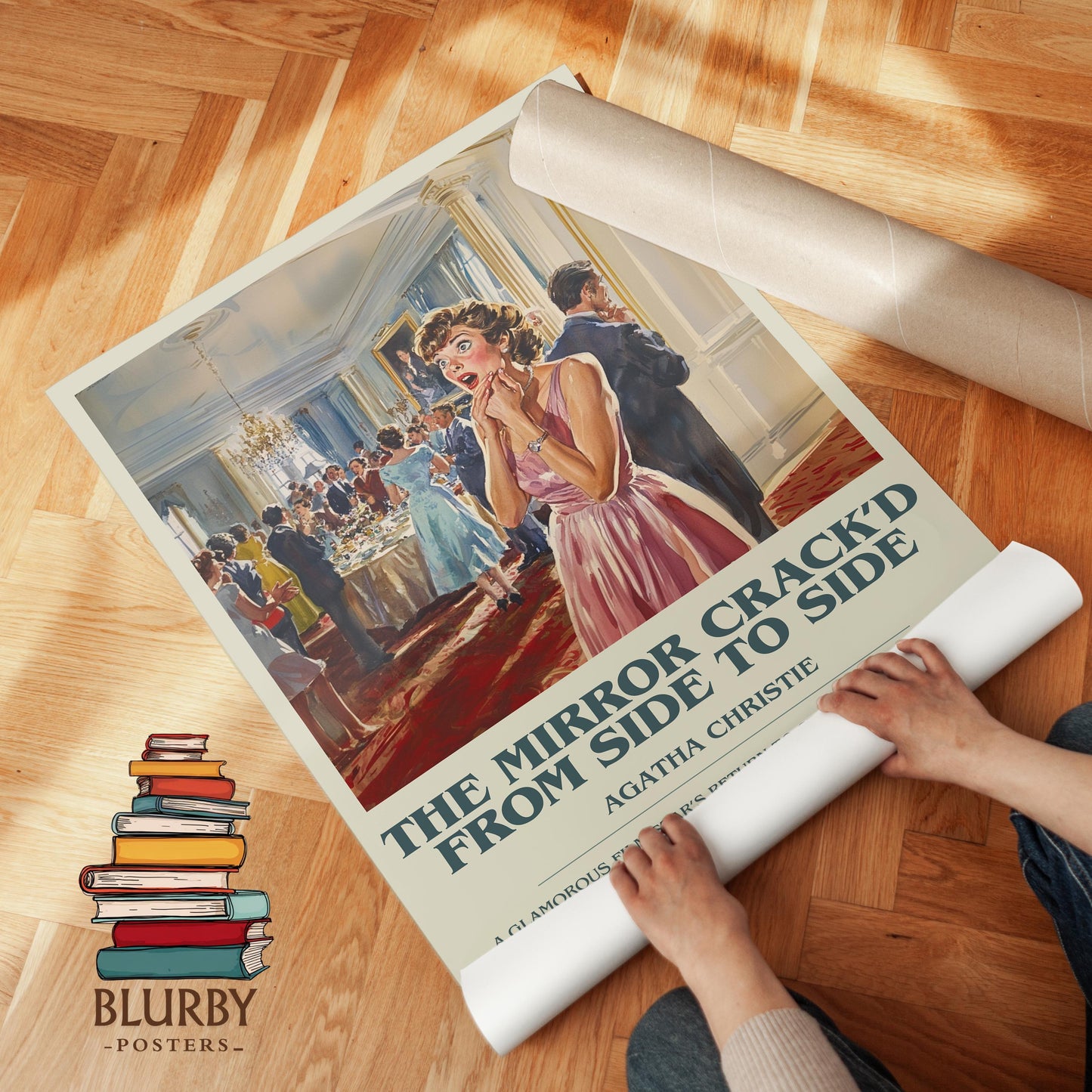 The Mirror Crack'd from Side to Side book poster packaging – museum-quality print rolled in protective tube