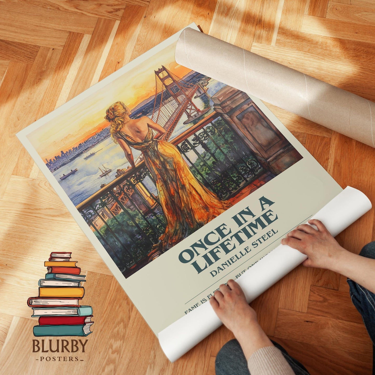 Once in a Lifetime book poster packaging – museum-quality print rolled in protective tube