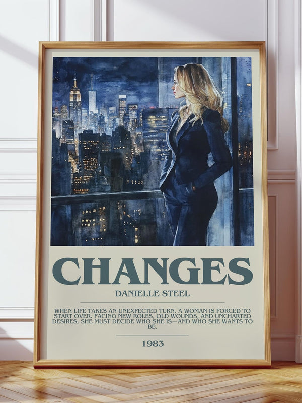 Changes bookish print in frame leaning in hallway – romance wall art