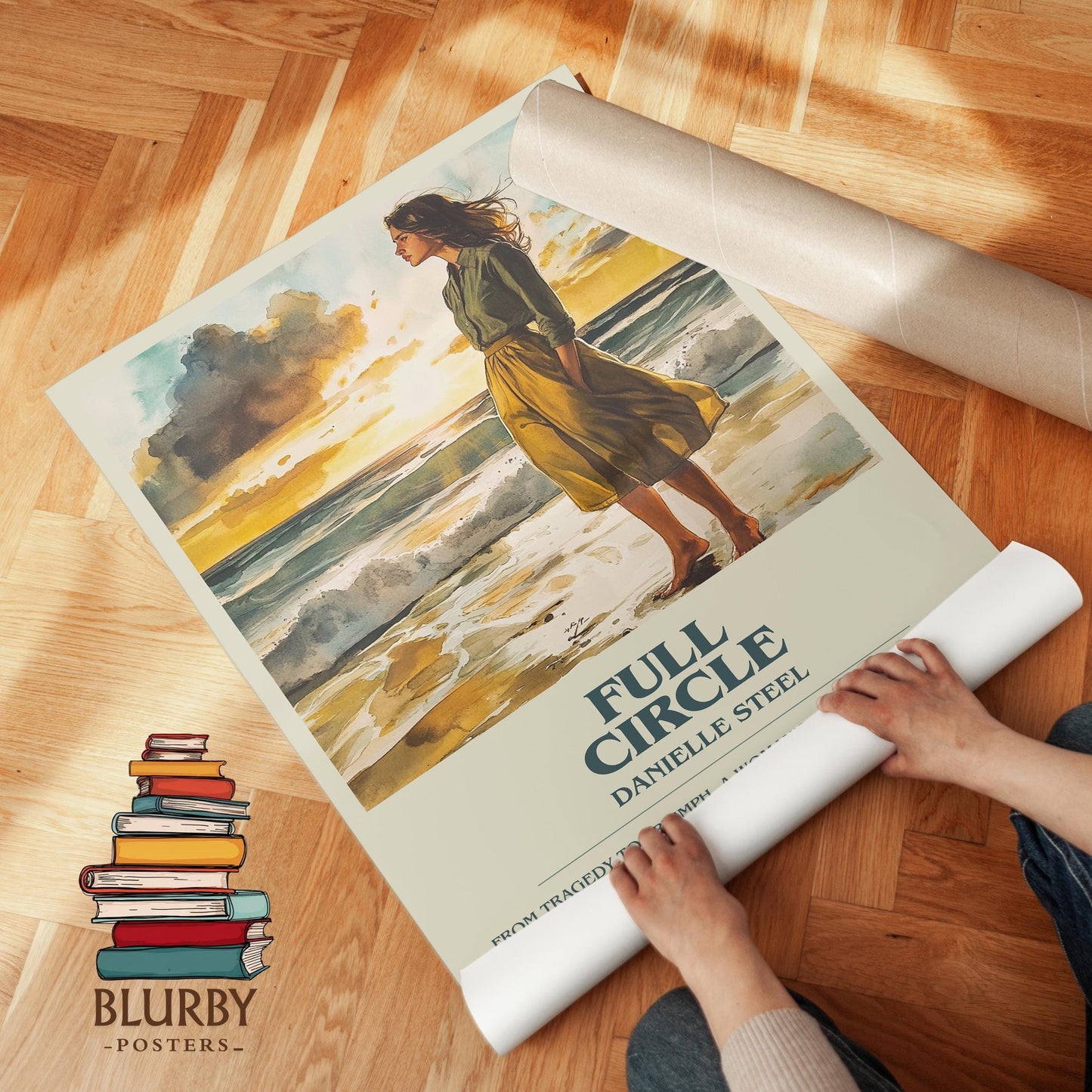 Full Circle book poster packaging – museum-quality print rolled in protective tube
