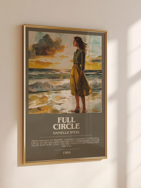 Full Circle bookish book poster framed on wall – romance wall art