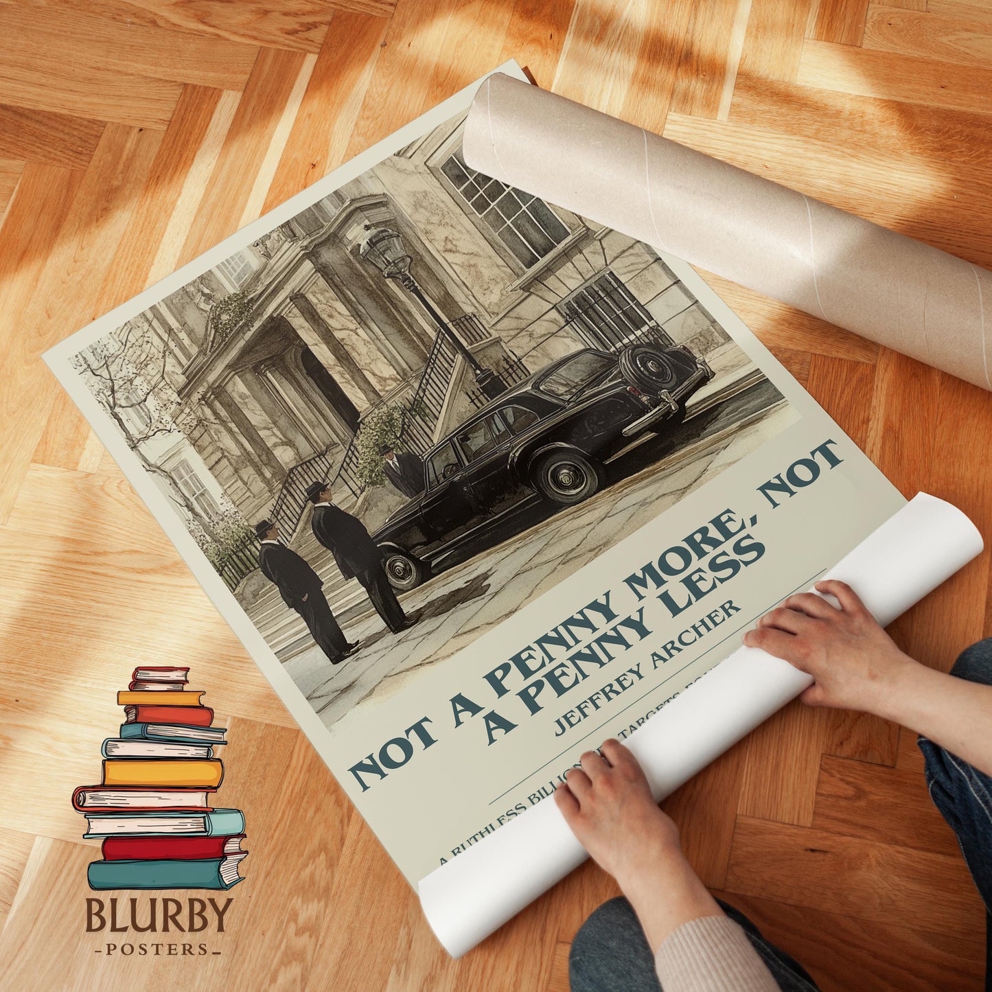 Not a Penny More, Not a Penny Less book poster packaging – museum-quality print rolled in protective tube