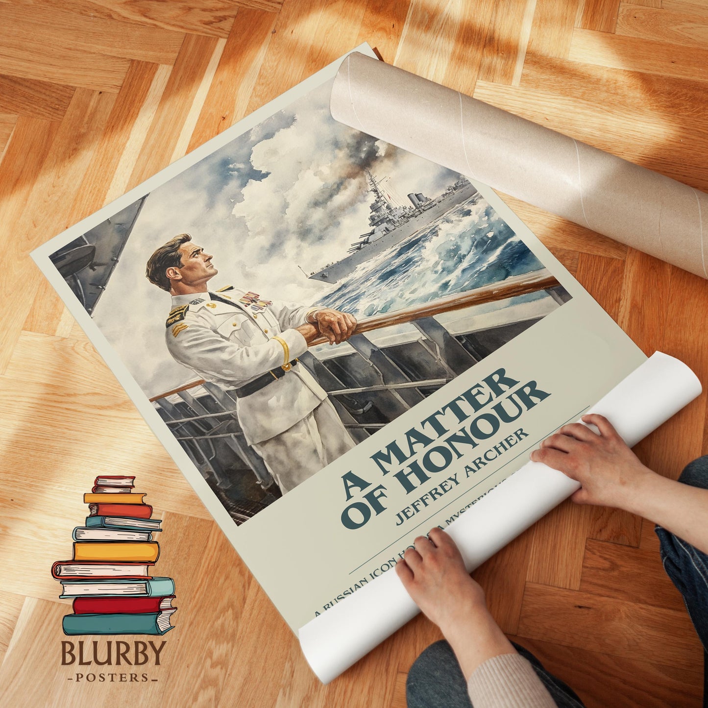 A Matter Of Honour book poster packaging – museum-quality print rolled in protective tube