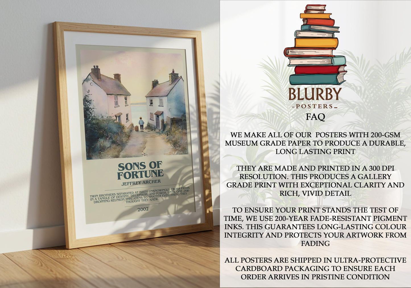 Sons Of Fortune by Jeffrey Archer | Descriptive Modern Book Art | Poster