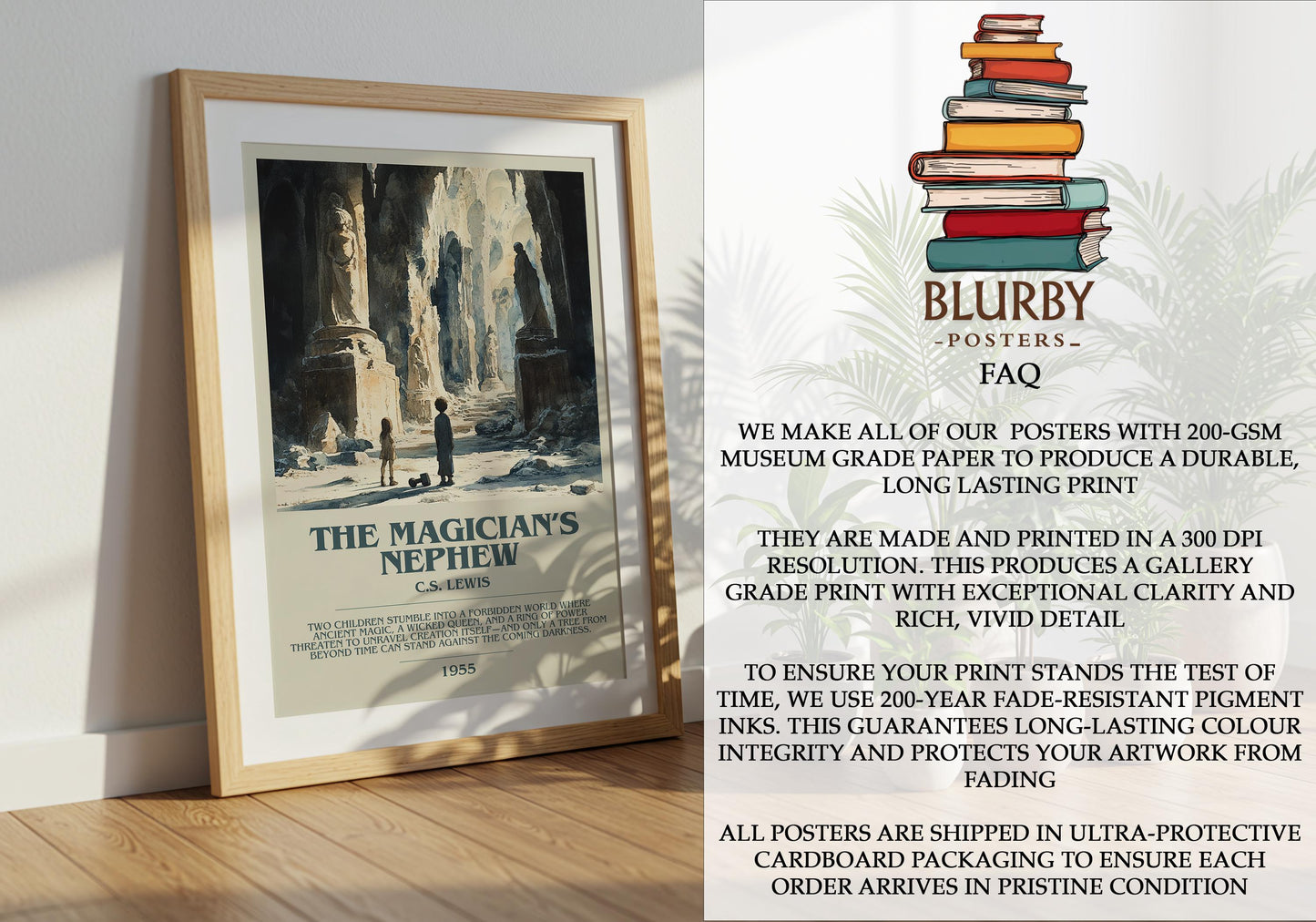 The Magicians Nephew by C.S. Lewis | Descriptive Modern Book Art | Poster