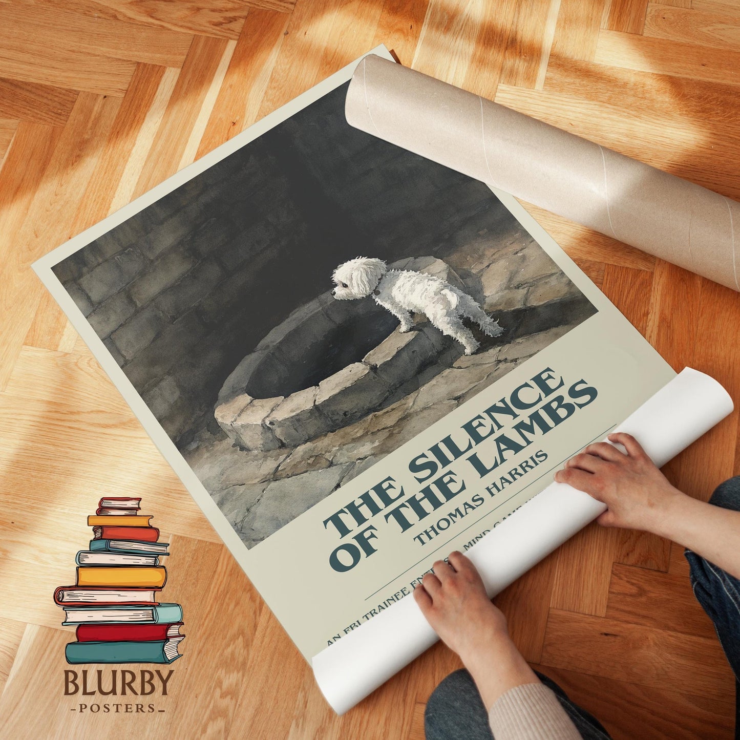 The Silence of the Lambs book poster packaging – museum-quality print rolled in protective tube