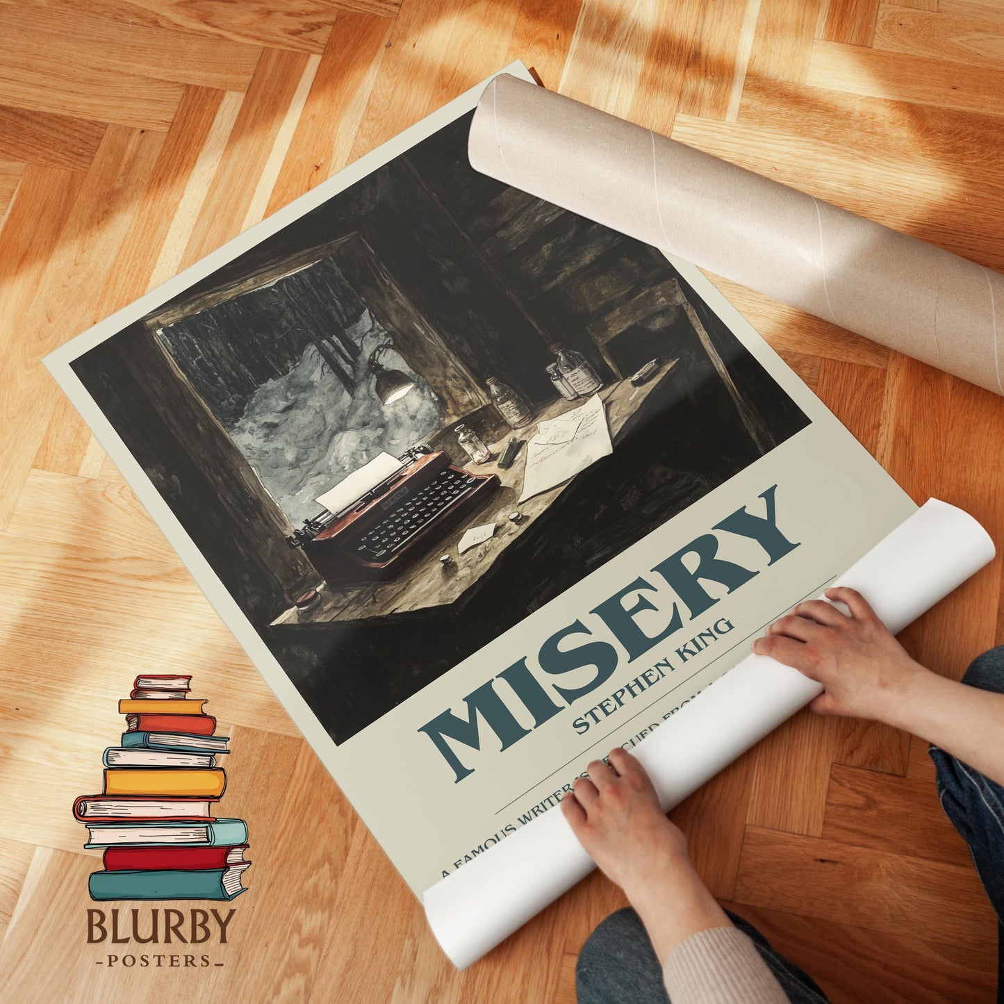 Misery book poster packaging – museum-quality print rolled in protective tube