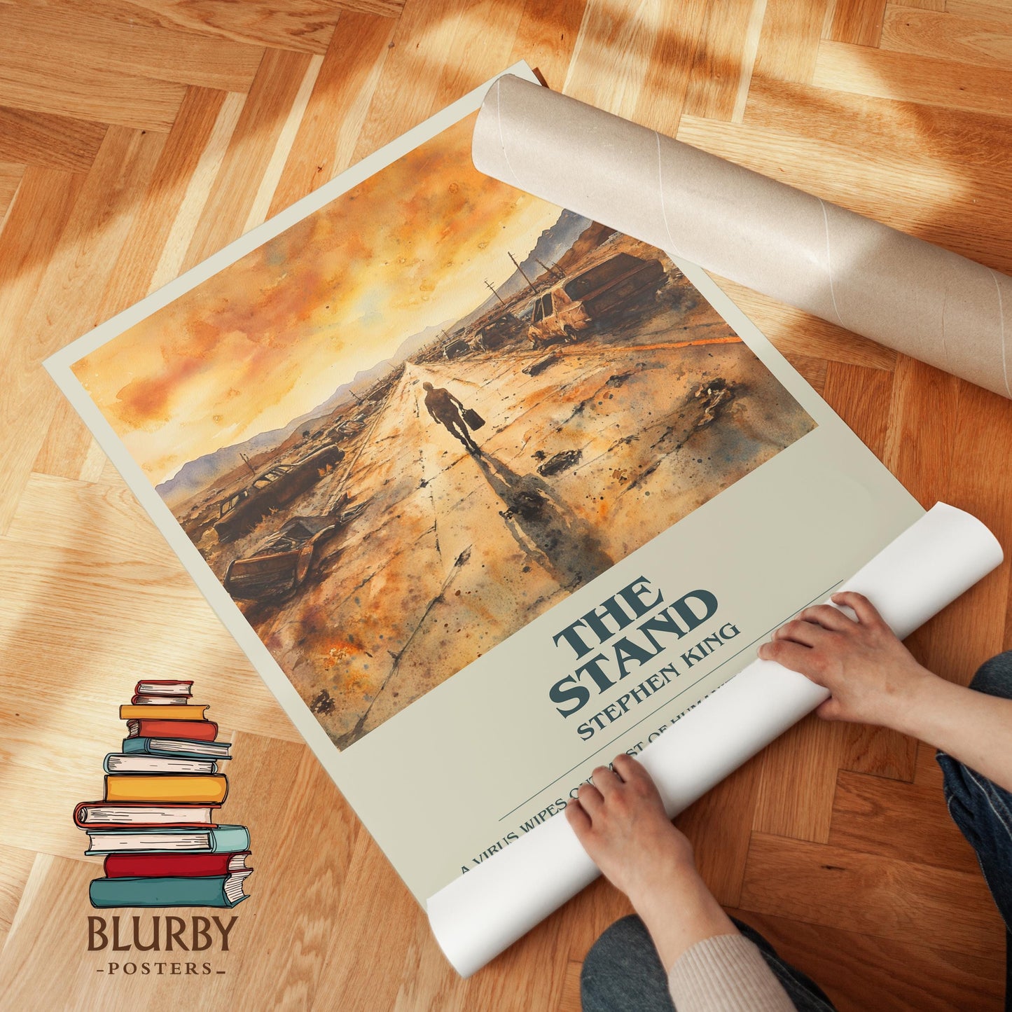 The Stand book poster packaging – museum-quality print rolled in protective tube