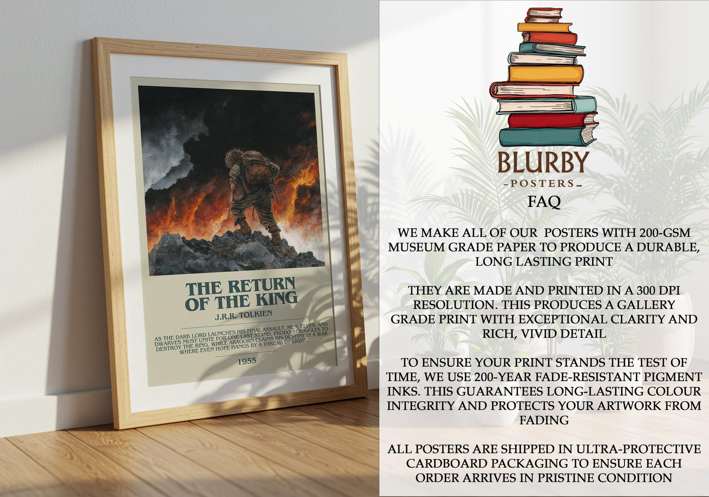 The Return Of The King by J.R.R. Tolkien | Descriptive Modern Book Art | Poster