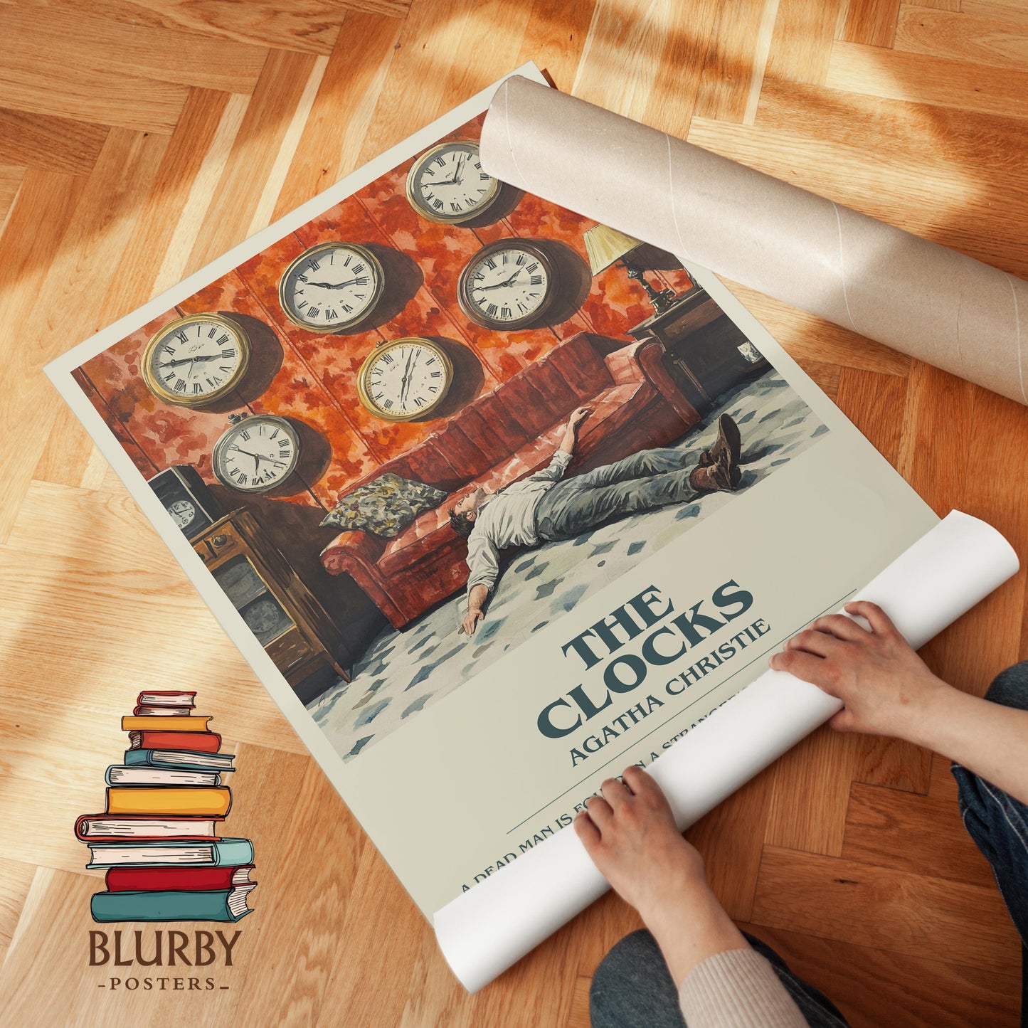 The Clocks book poster packaging – museum-quality print rolled in protective tube