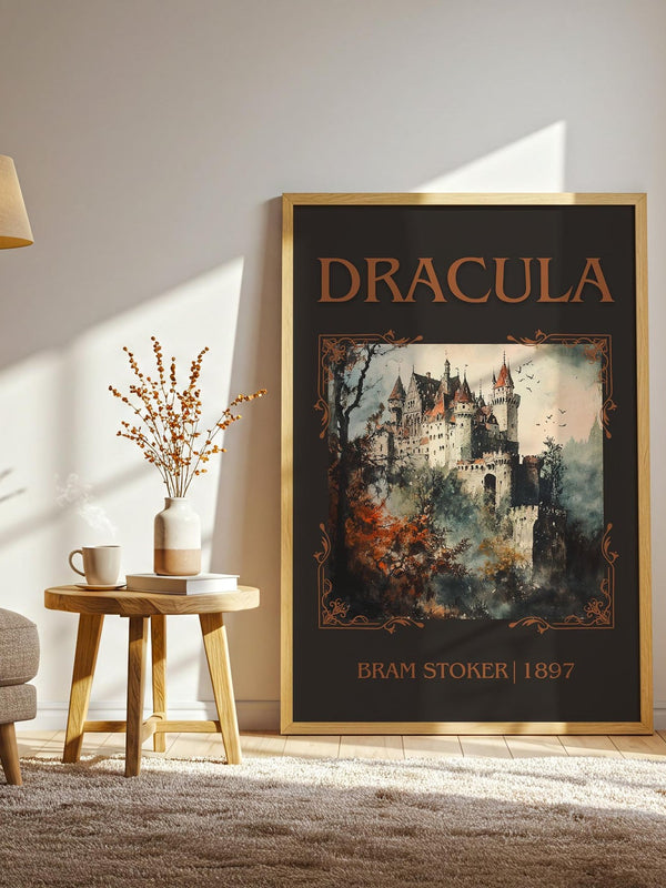 Dracula classic book art print paper finish options – matte satin gloss