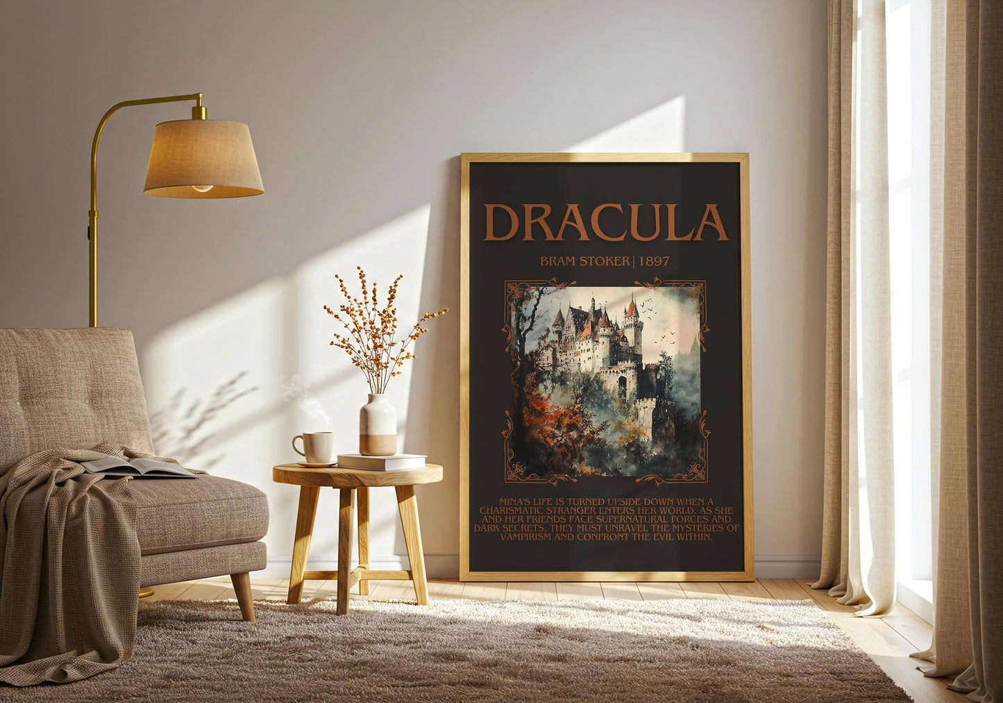 Dracula by Bram Stoker | Descriptive Book Poster | Blurby