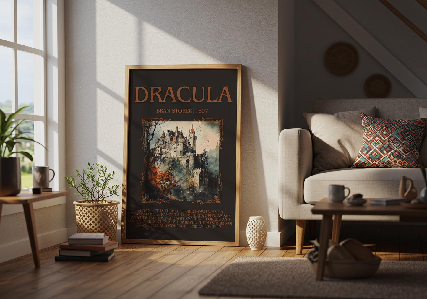 Dracula by Bram Stoker | Descriptive Book Poster | Blurby