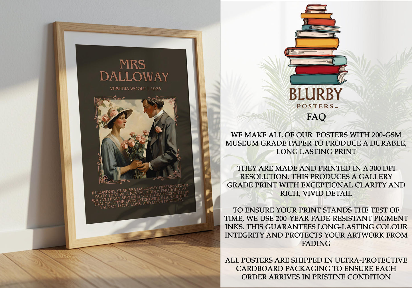 Mrs Dalloway by Virginia Woolf | Descriptive Book Poster | Blurby