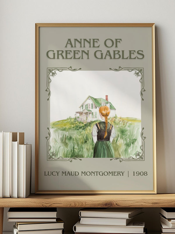 Anne of Green Gables classic book art print in frame leaning in hallway – coming of age wall art