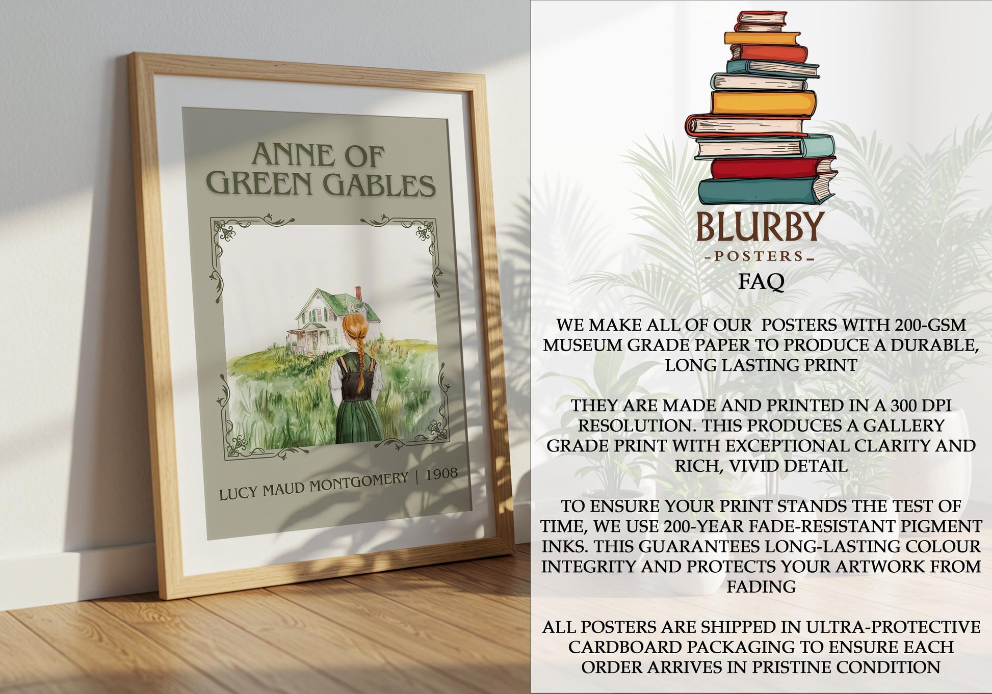 Anne Of Green Gables by Lucy Maud Montgomery | Descriptive Book Poster | Minimalist