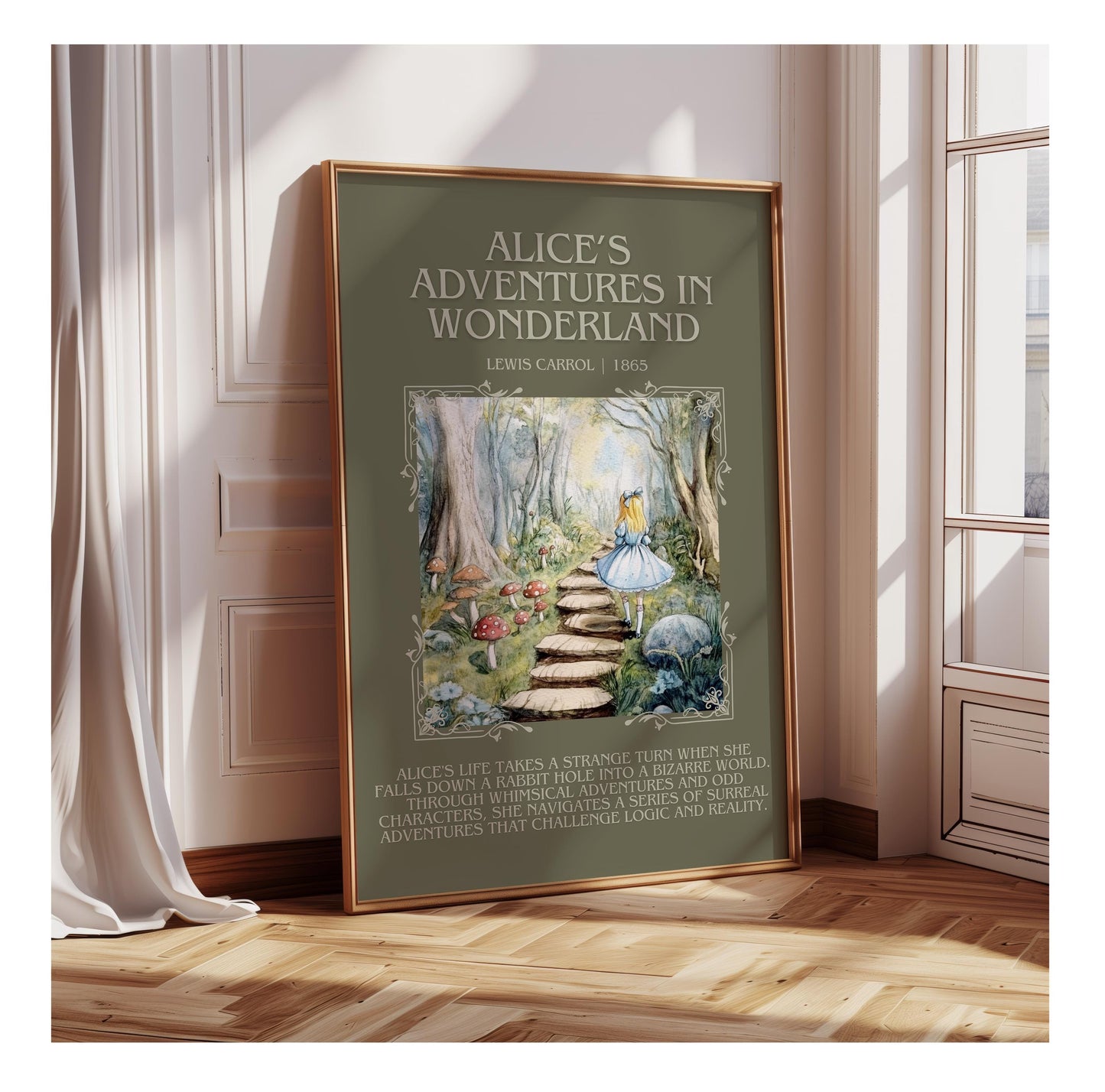 Alices Adventures in Wonderland by Lewis Carroll | Descriptive Book Poster | Blurby
