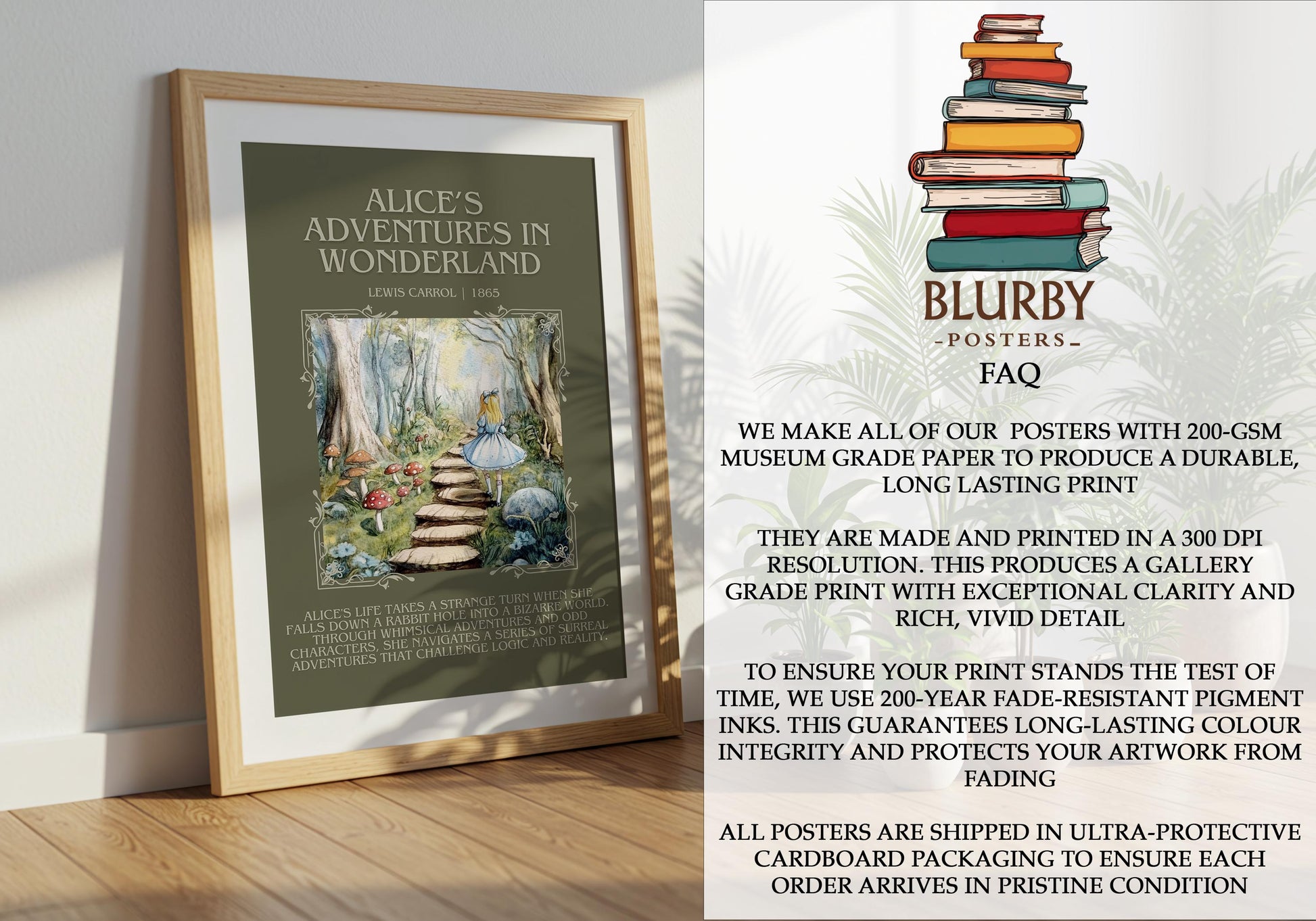 Alices Adventures in Wonderland by Lewis Carroll | Descriptive Book Poster | Blurby