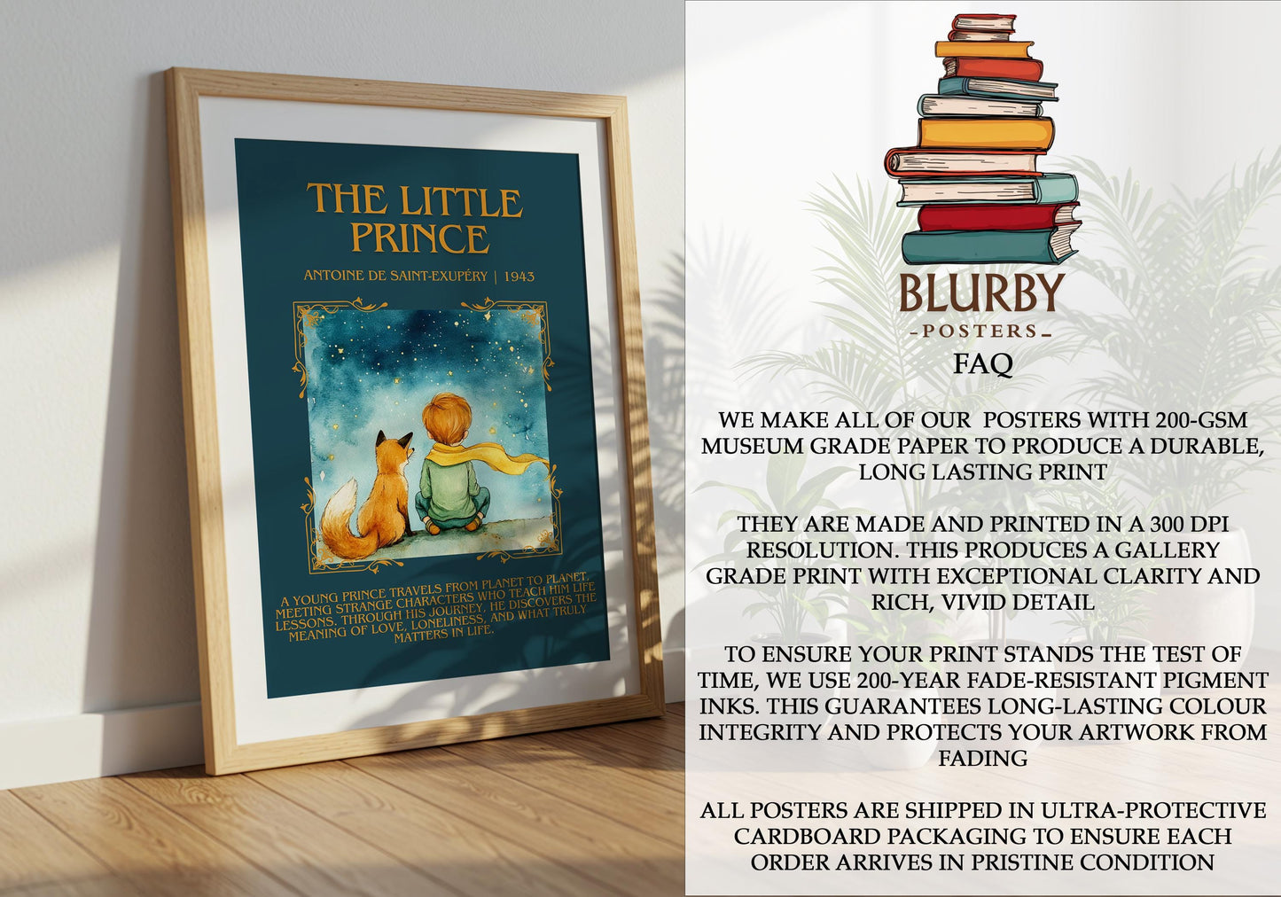 The Little Prince by Antoine de Saint-Exupéry | Descriptive Book Poster | Blurby
