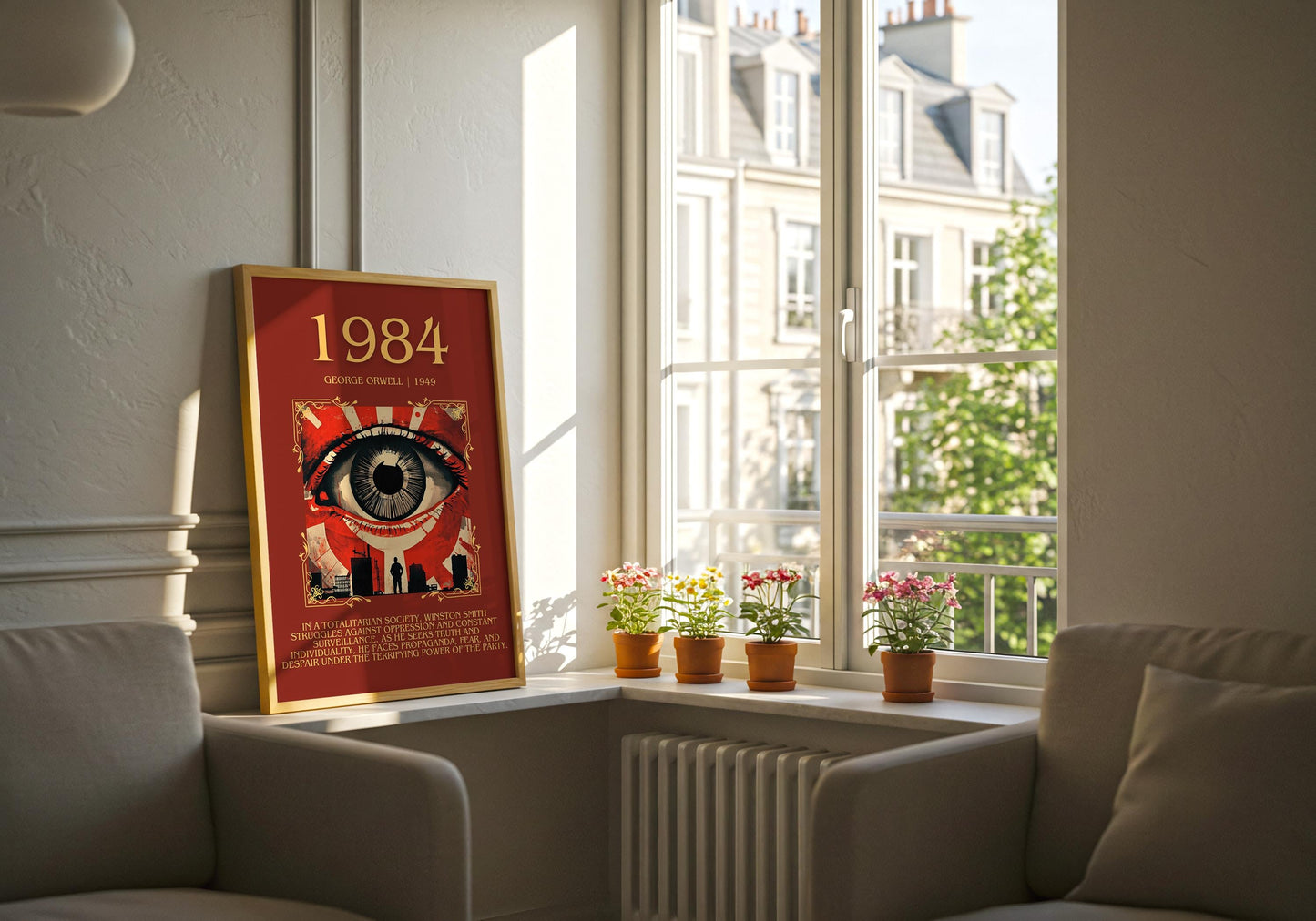 1984 book poster packaging – museum-quality print rolled in protective tube