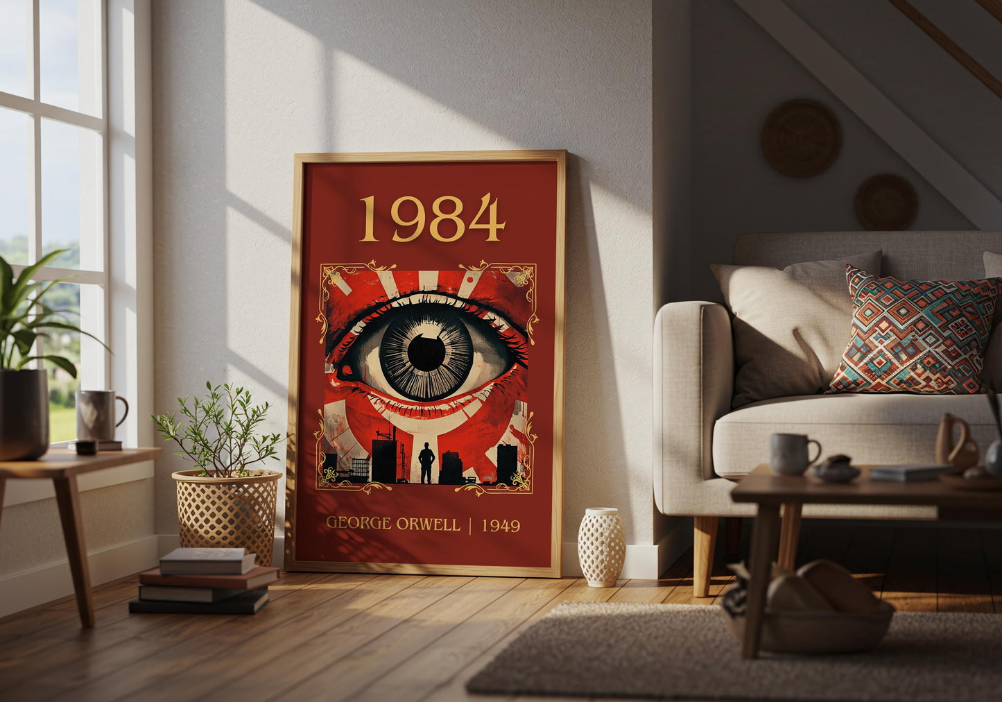 1984 by George Orwell | Descriptive Book Poster | Minimalist