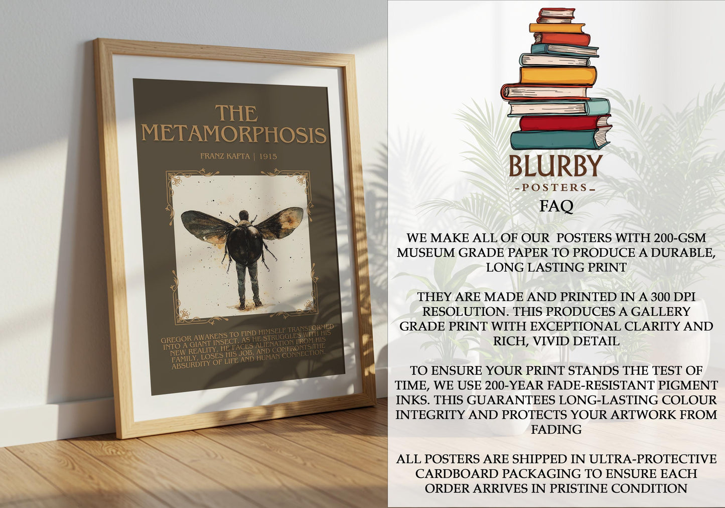 The Metamorphosis by Franz Kafka | Descriptive Book Poster | Blurby