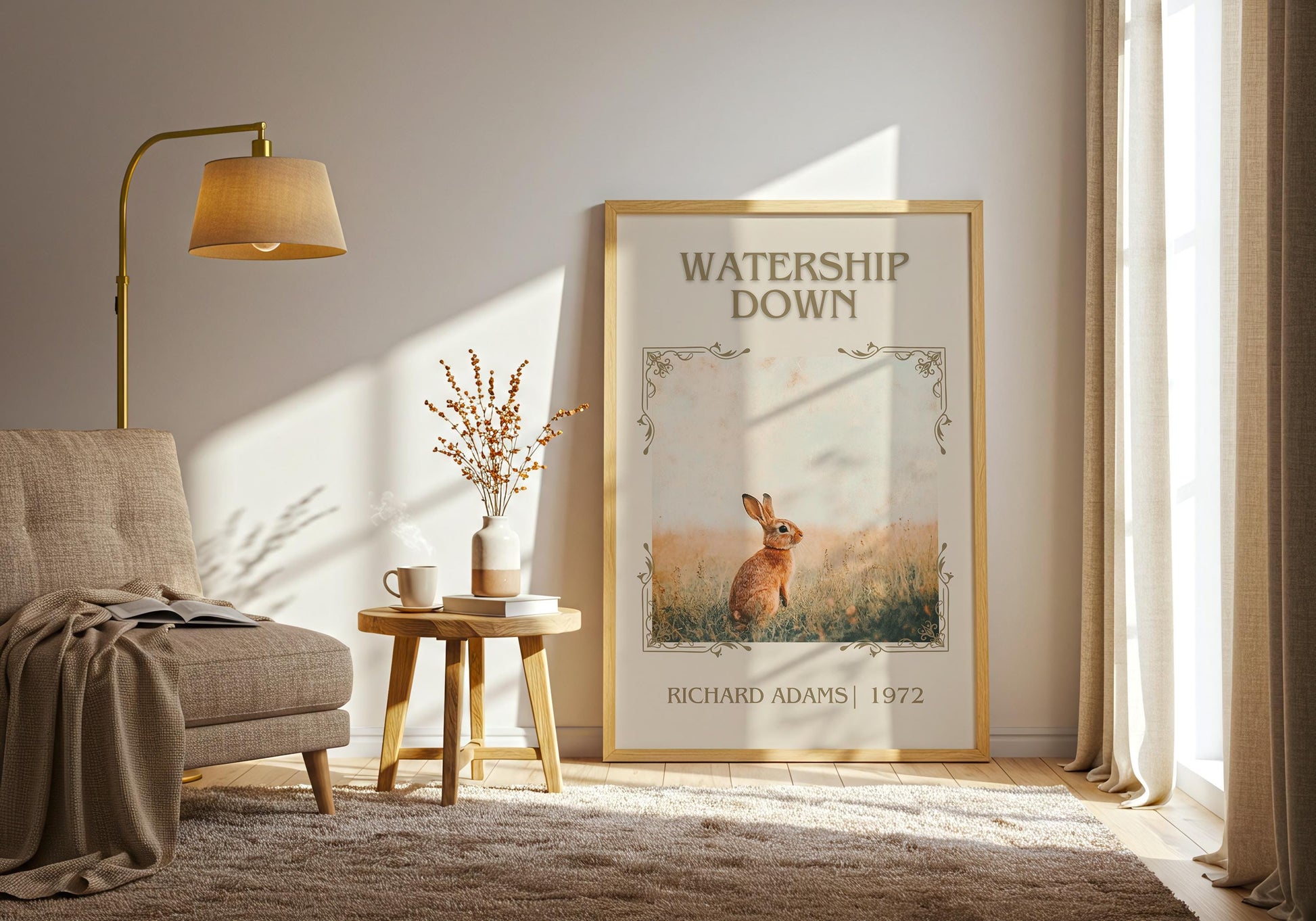Watership Down by Richard Adams | Descriptive Book Poster | Minimalist