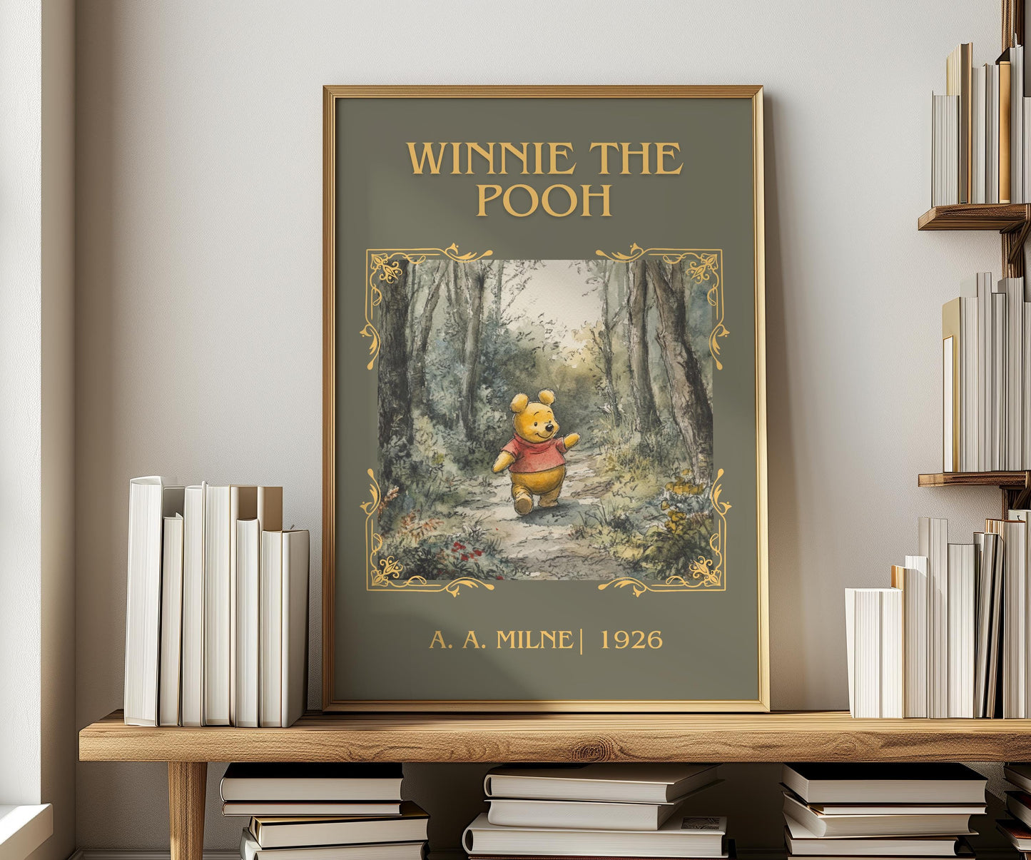 Winnie the Pooh by A.A. Milne | Descriptive Book Poster | Minimalist