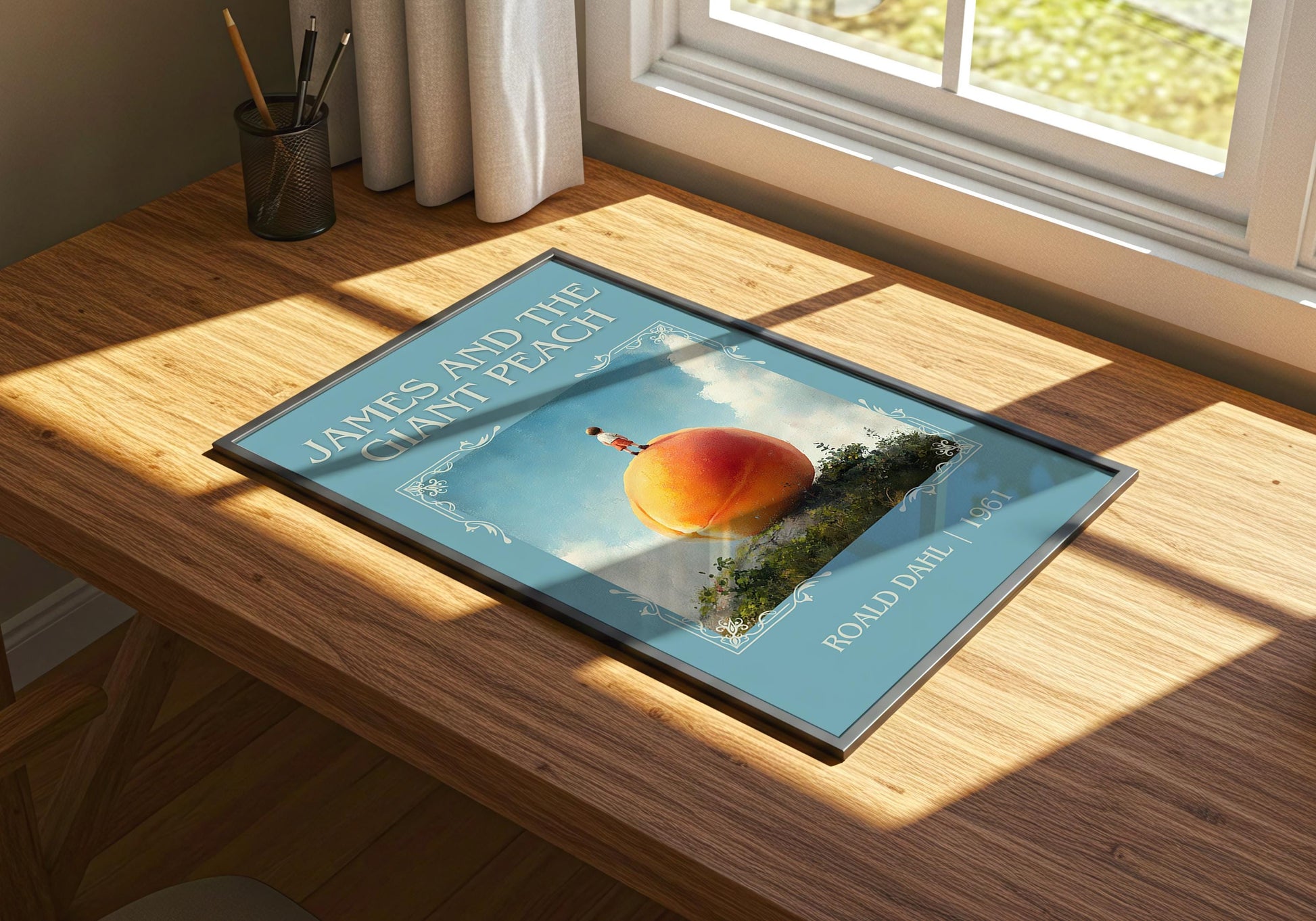 James And The Giant Peach by Roald Dahl | Descriptive Book Poster | Minimalist