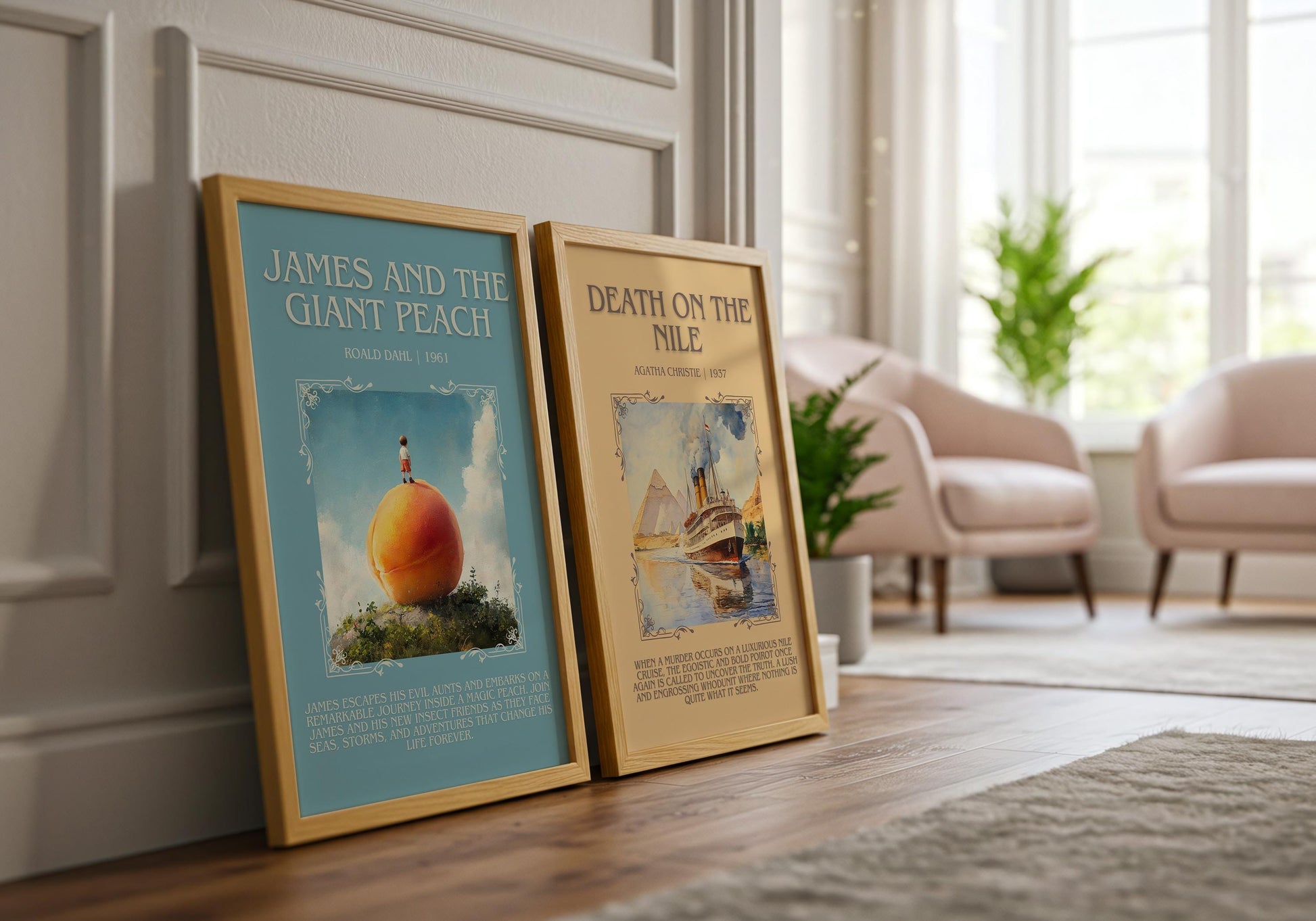 James And The Giant Peach by Roald Dahl | Descriptive Book Poster | Blurby