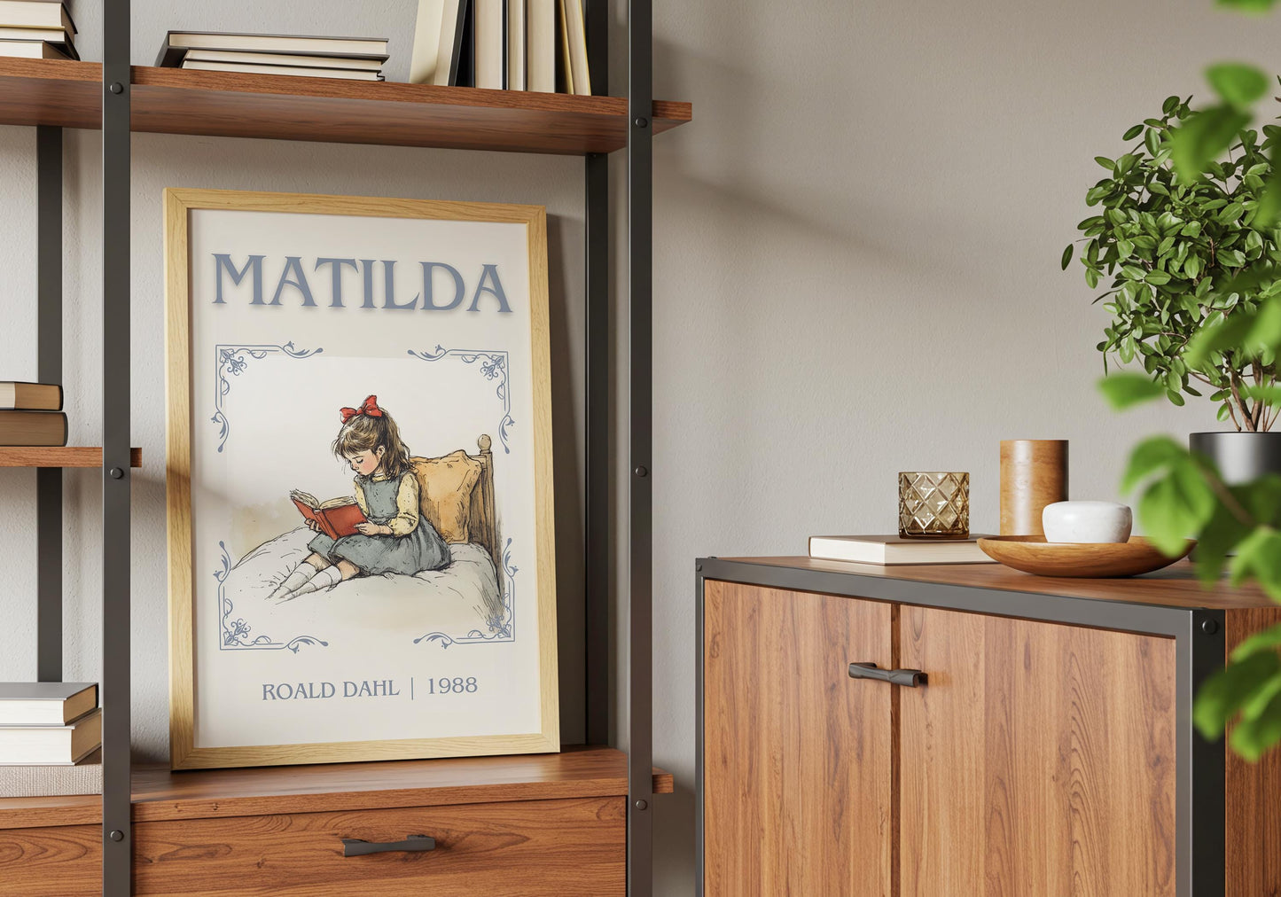 Matilda by Roald Dahl | Descriptive Book Poster | Minimalist