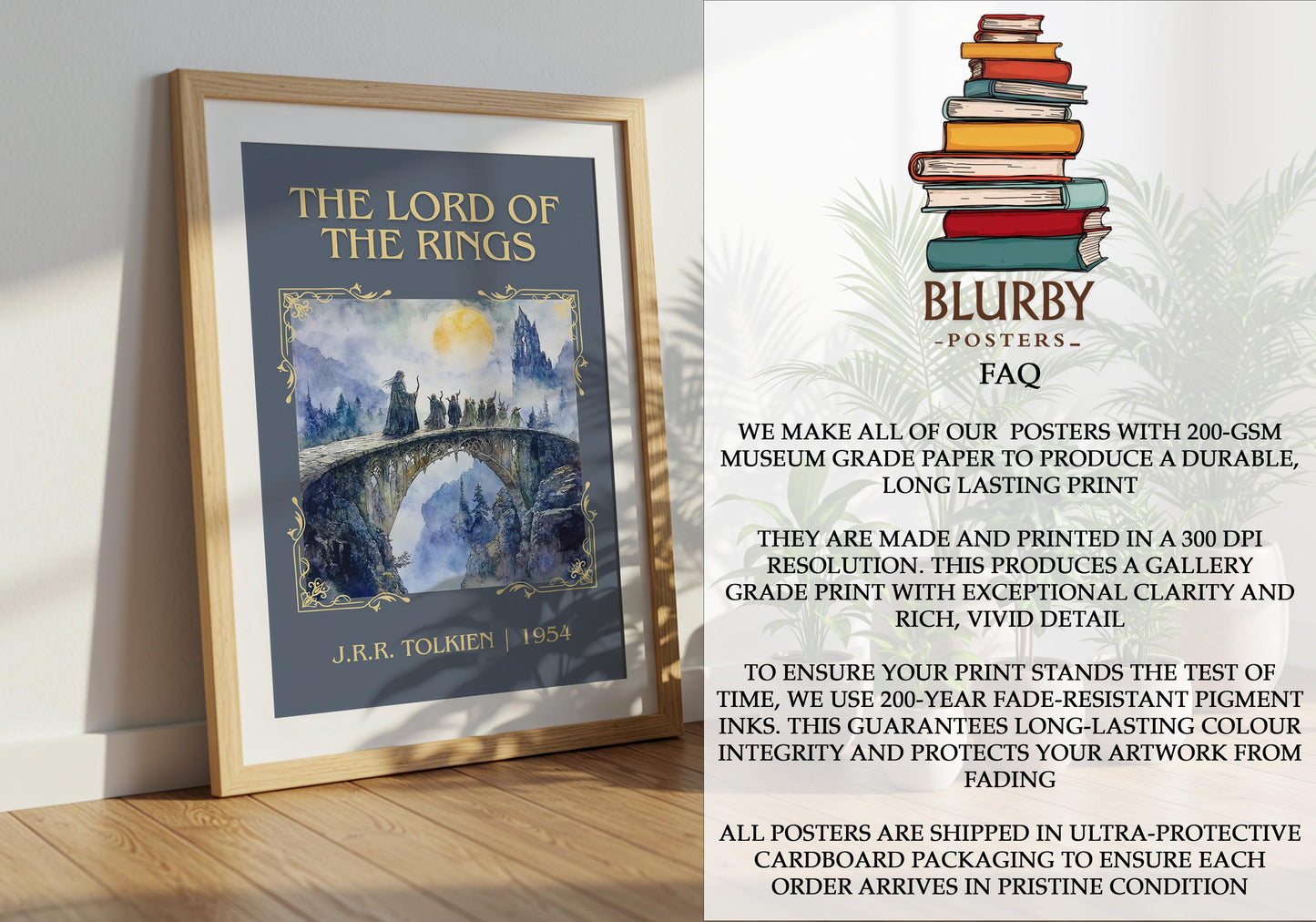 The Lord Of The Rings by J.R.R. Tolkien | Descriptive Book Poster | Minimalist