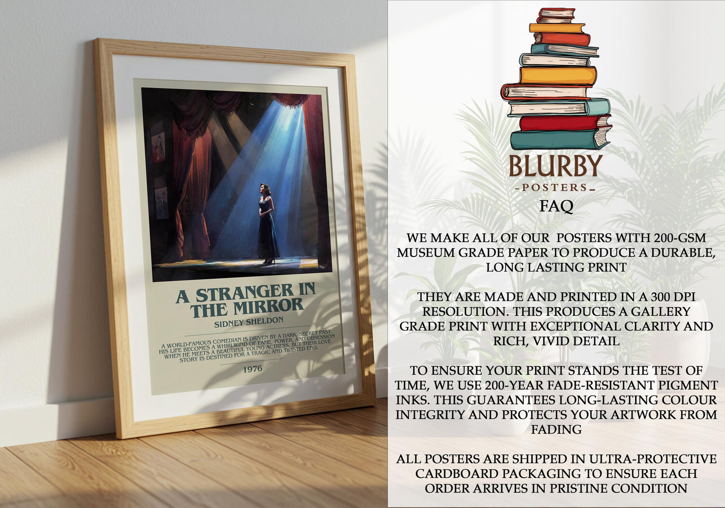 A Stranger In The Mirror by Sidney Sheldon | Descriptive Modern Book Art | Poster