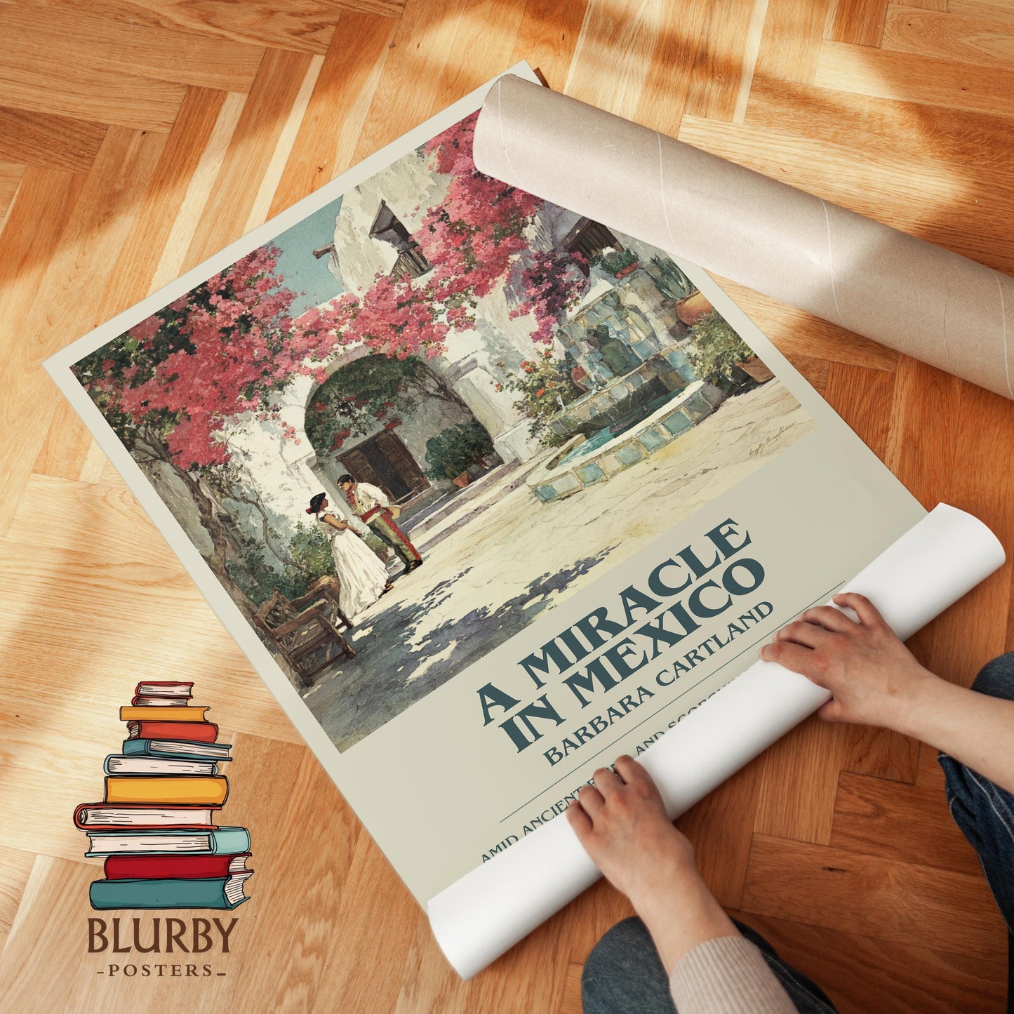 A Miracle in Mexico book poster packaging – museum-quality print rolled in protective tube